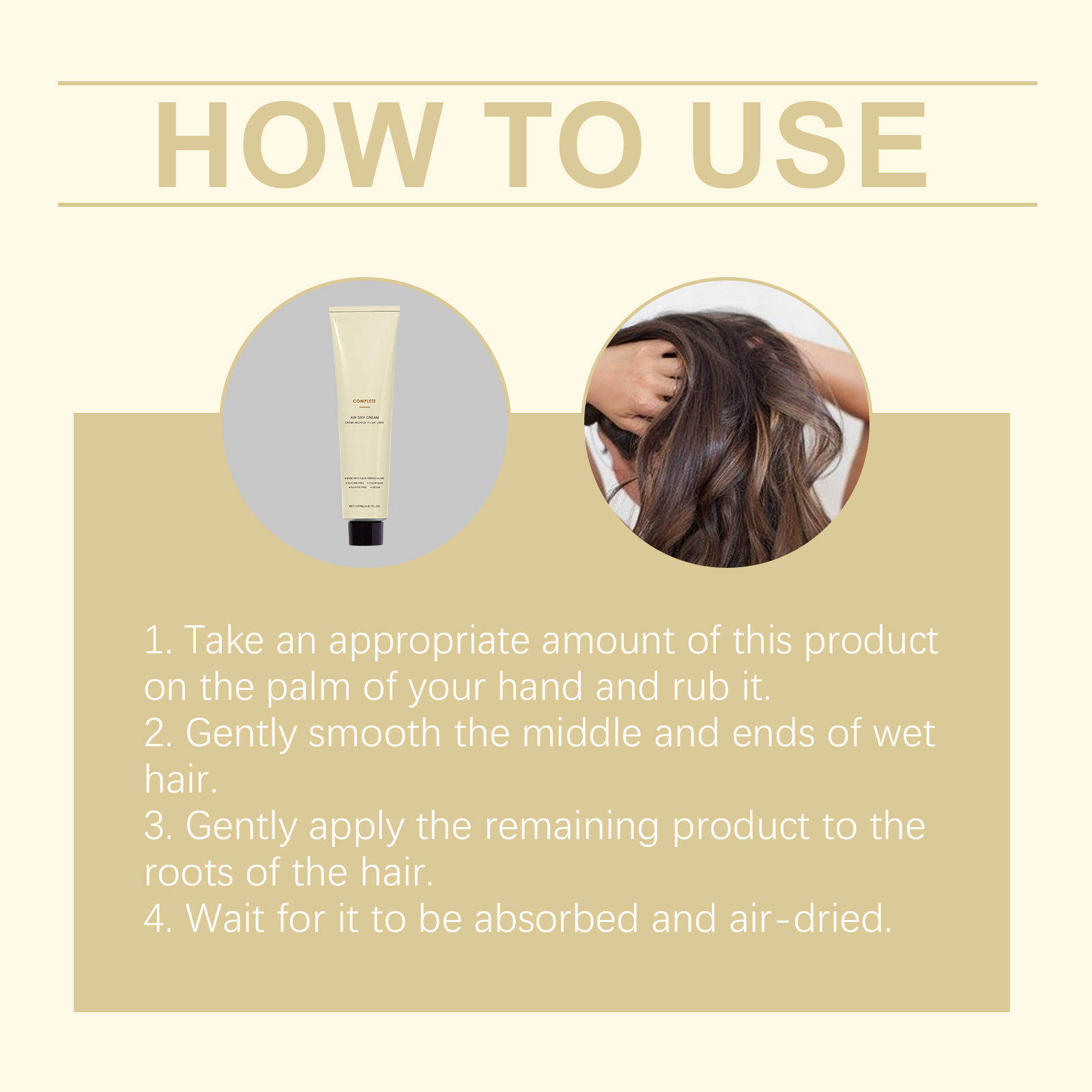 Smooth Curly Hair Styling Cream Daily Scalp Massage Straighten Hair Nourish Protect Moisturize Hair Root Care Lotion