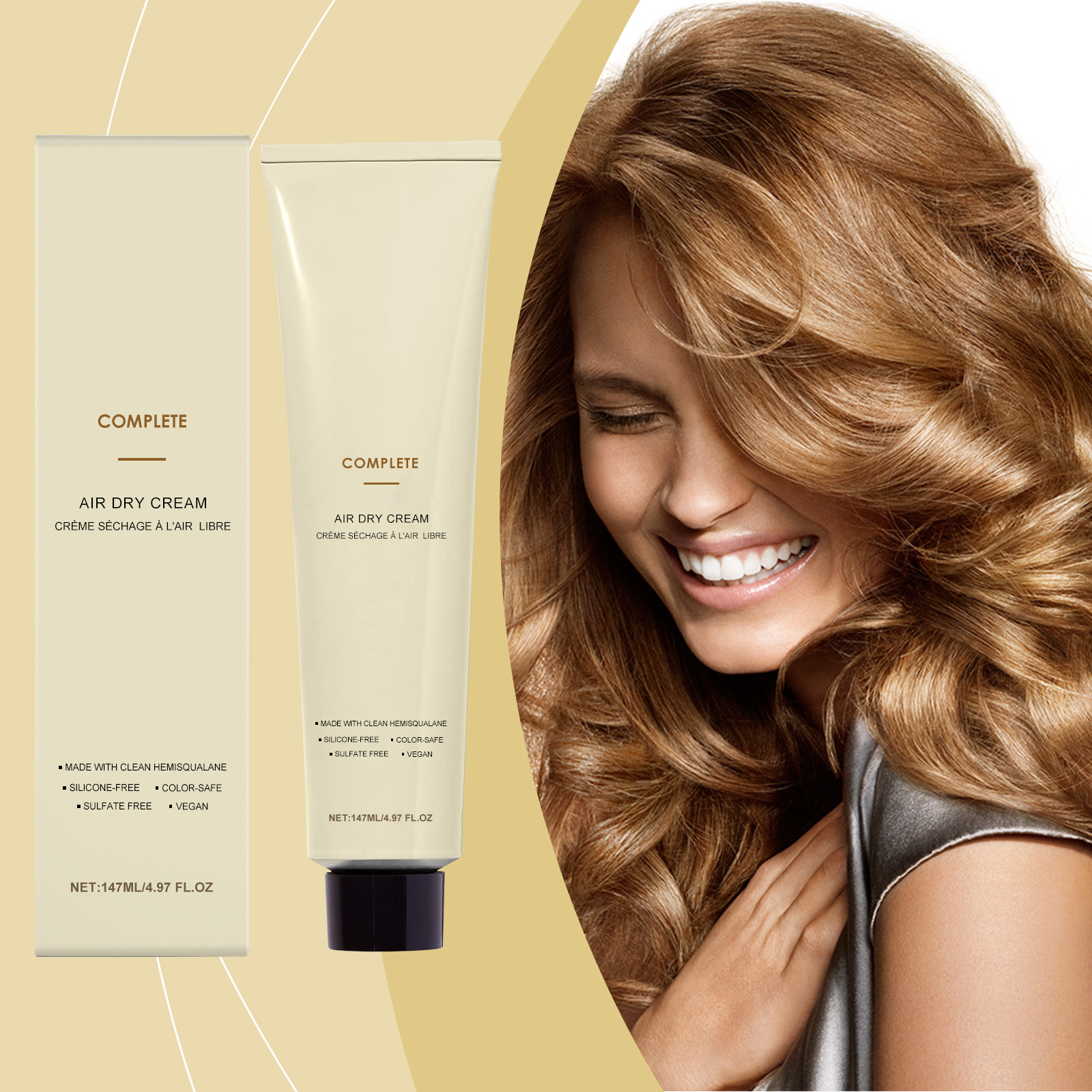 Smooth Curly Hair Styling Cream Daily Scalp Massage Straighten Hair Nourish Protect Moisturize Hair Root Care Lotion