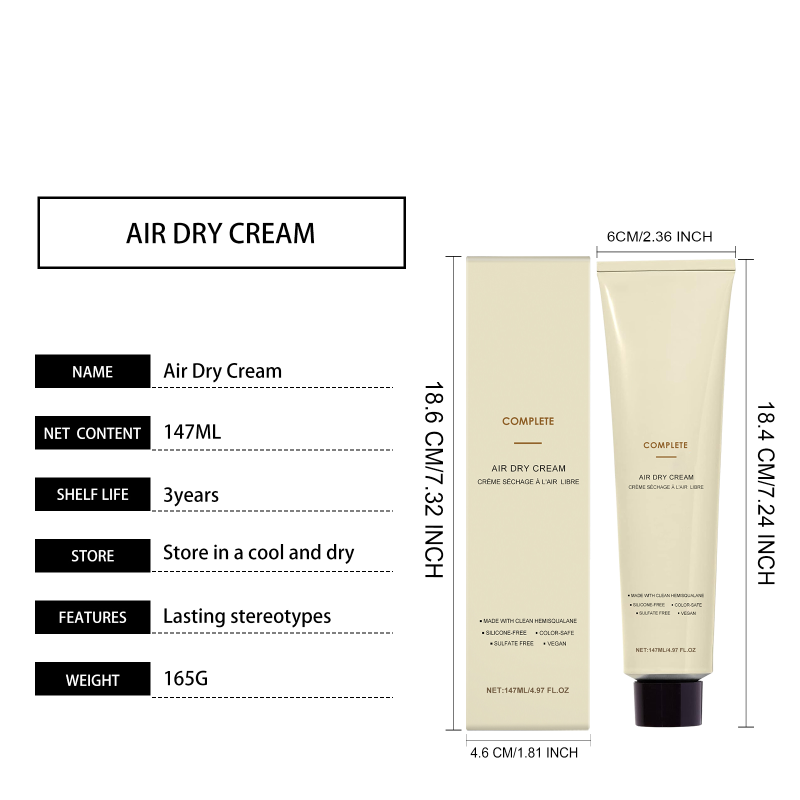 Smooth Curly Hair Styling Cream Daily Scalp Massage Straighten Hair Nourish Protect Moisturize Hair Root Care Lotion