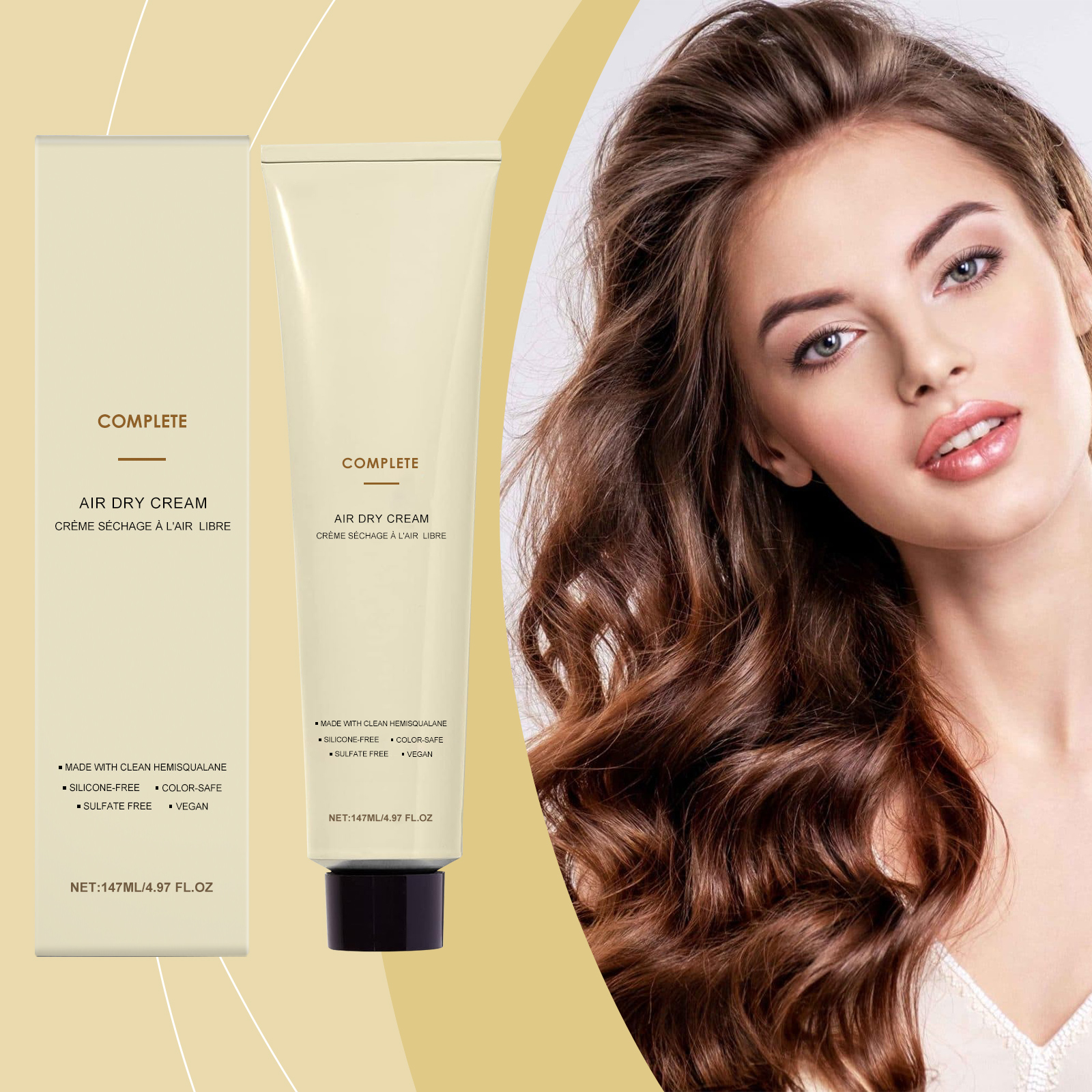 Smooth Curly Hair Styling Cream Daily Scalp Massage Straighten Hair Nourish Protect Moisturize Hair Root Care Lotion