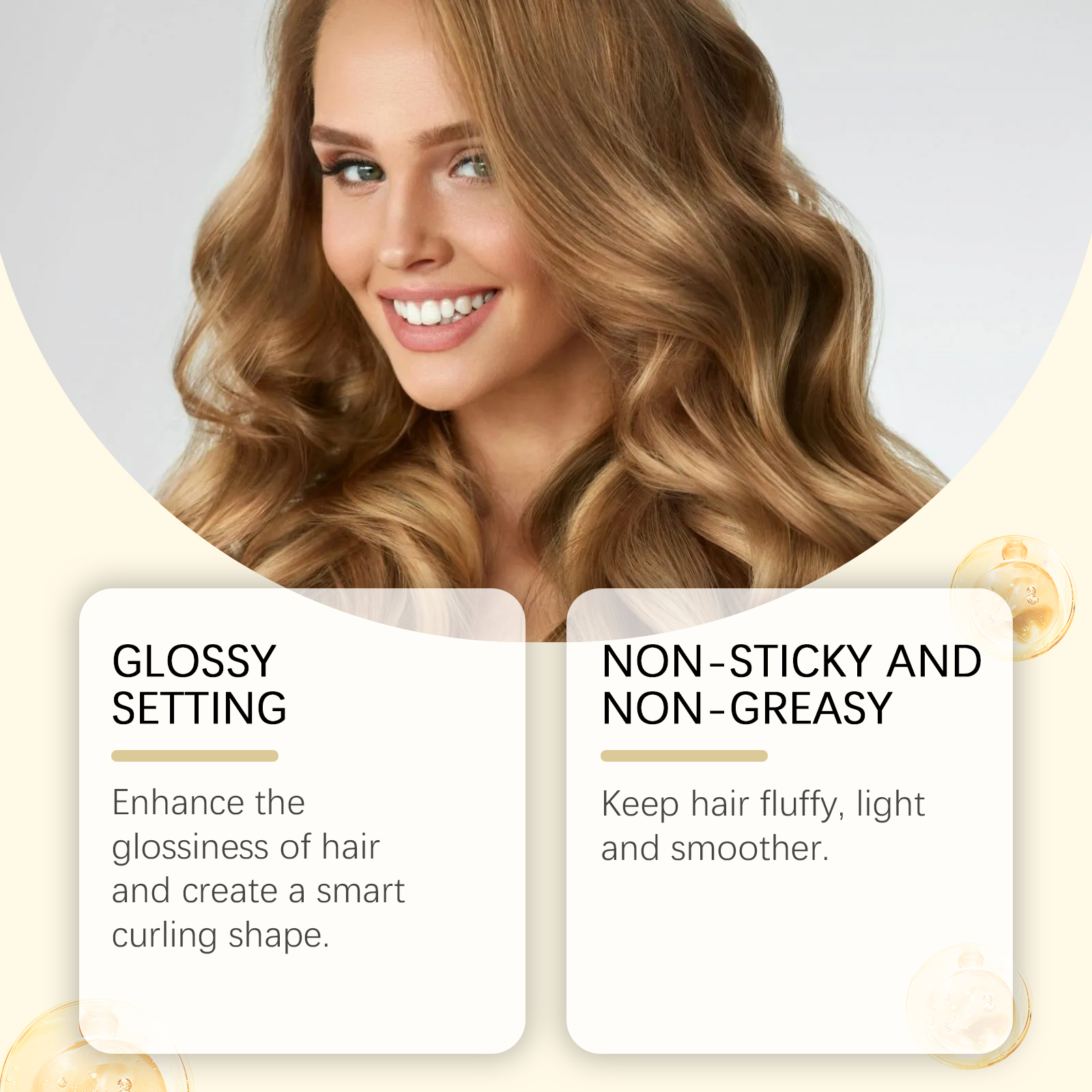 Smooth Curly Hair Styling Cream Daily Scalp Massage Straighten Hair Nourish Protect Moisturize Hair Root Care Lotion