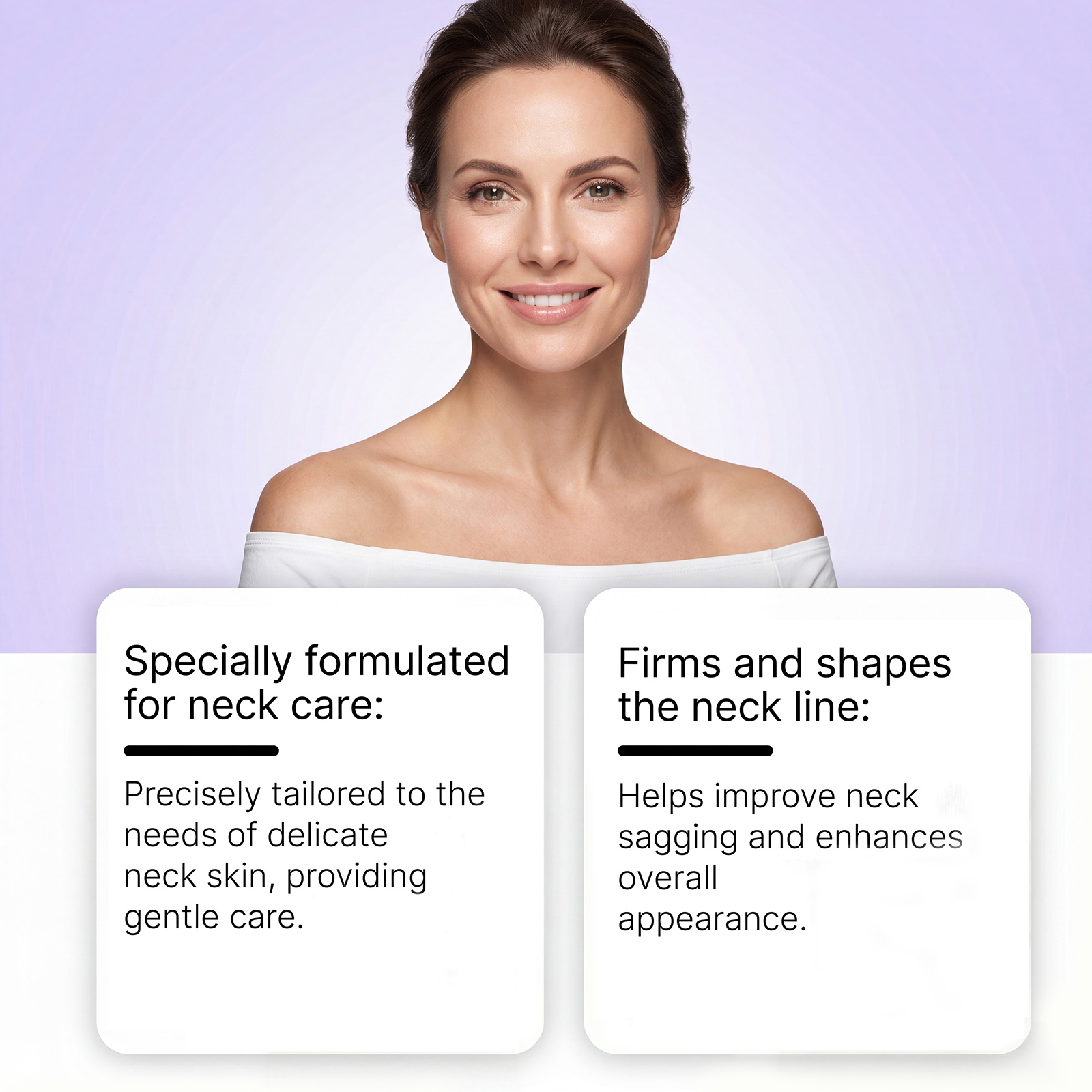 Moisturizing Neck Cream Daily Mild Skin Friendly Soft Smooth Hydrating Facial Neck Skin Care Massage
