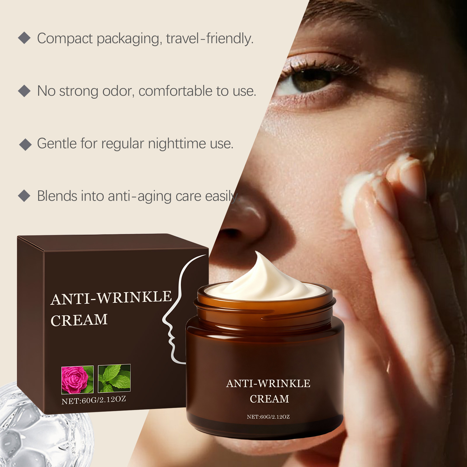 Retinol Moisturizing Cream Daily Hydrating Nourishing Repair Improve Dry Facial Skin Care Lotion Soften Complexion