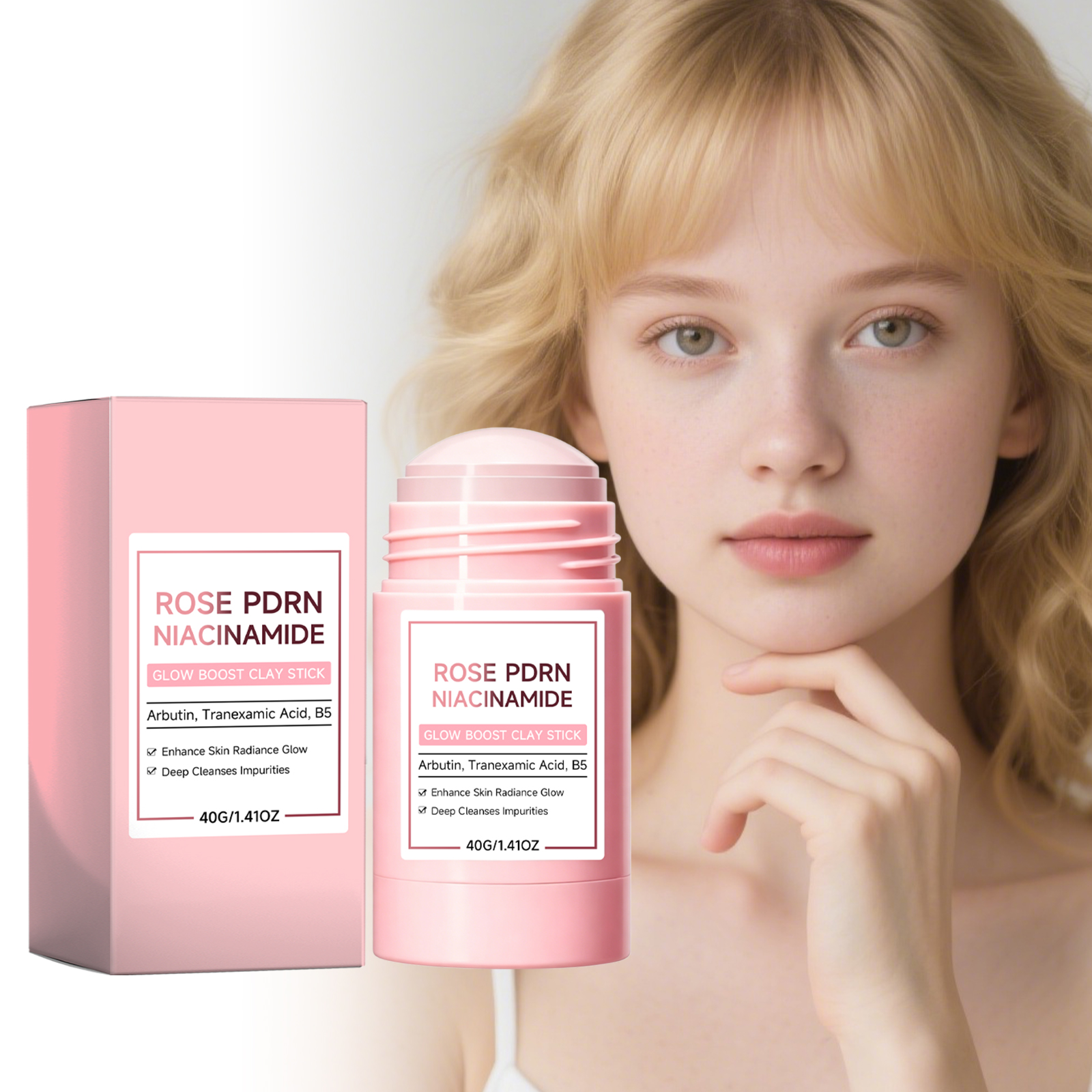 Rose Moisturizing Mask Stick Mild Cleansing Hydrating Soft Daily Convenient Smearing Type Facial Skin Care Product