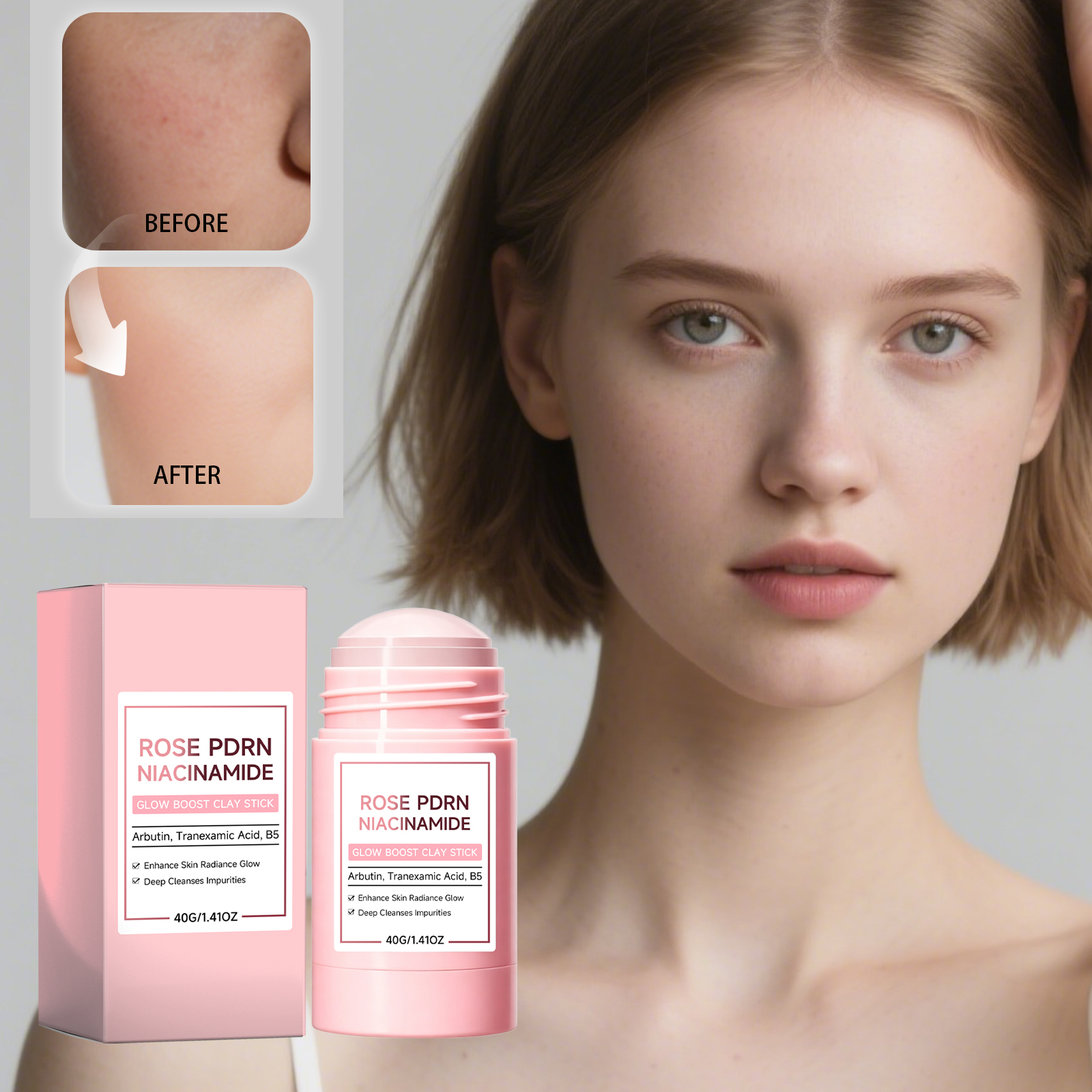 Rose Moisturizing Mask Stick Mild Cleansing Hydrating Soft Daily Convenient Smearing Type Facial Skin Care Product