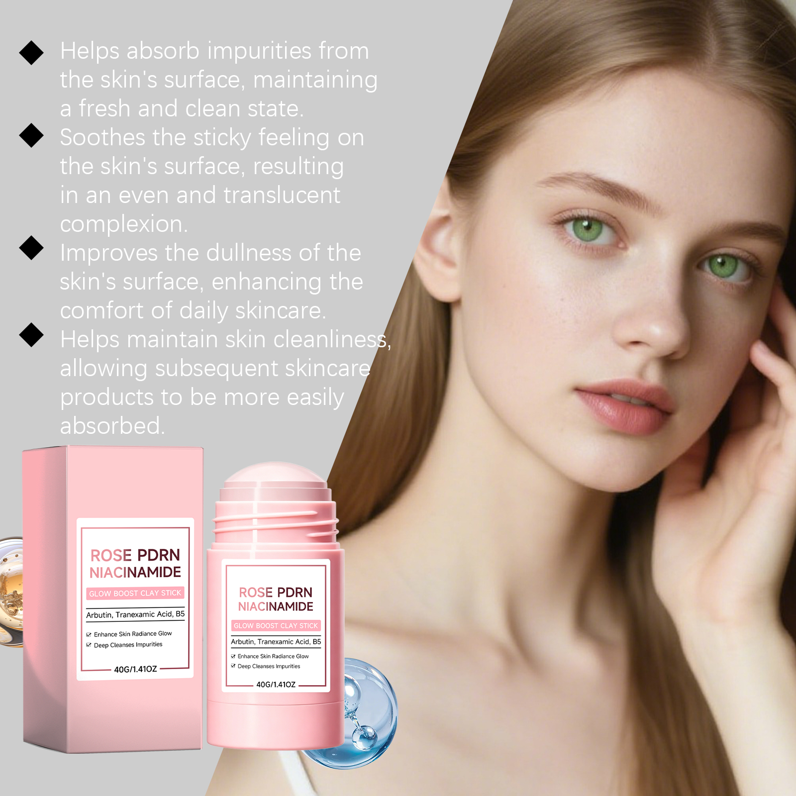 Rose Moisturizing Mask Stick Mild Cleansing Hydrating Soft Daily Convenient Smearing Type Facial Skin Care Product