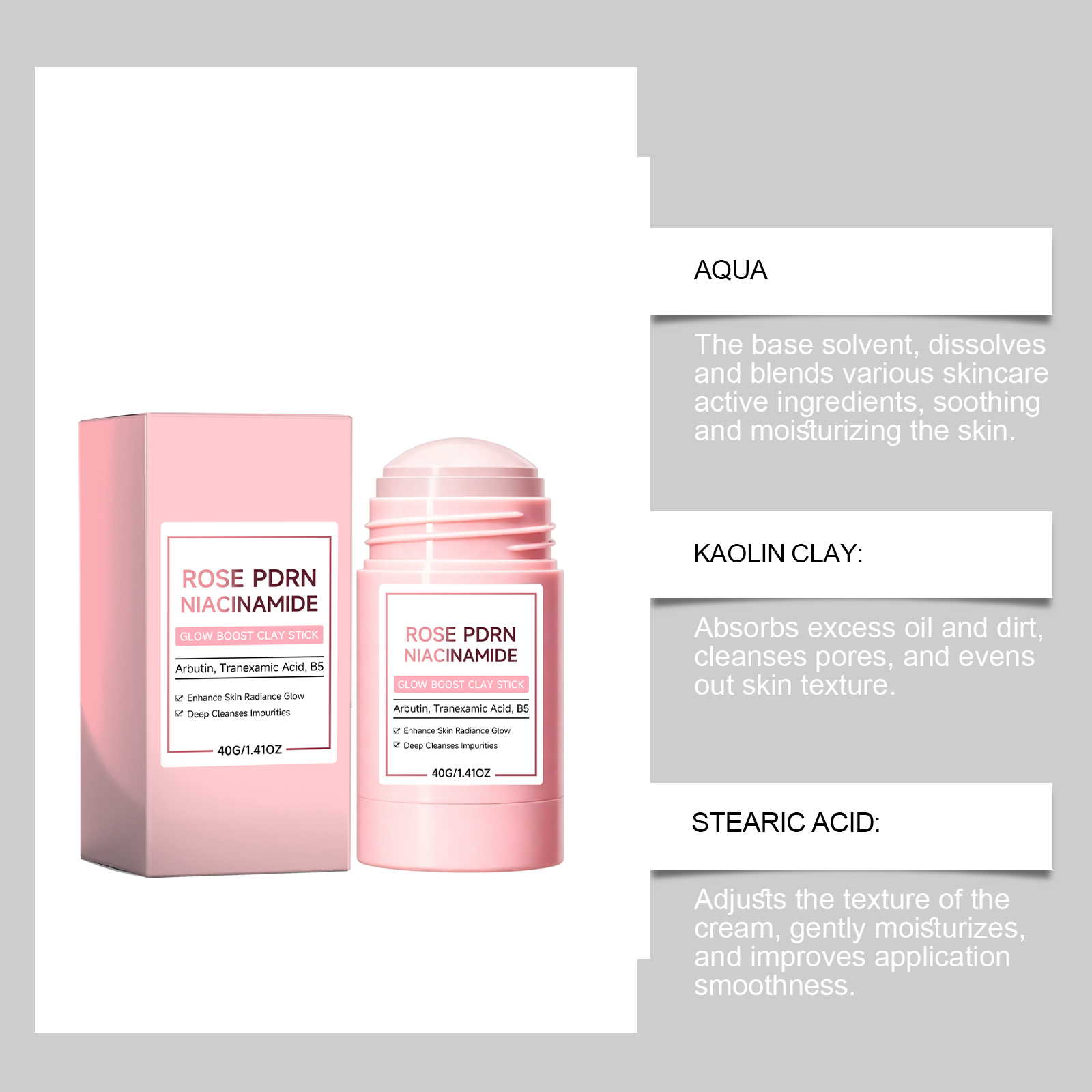 Rose Moisturizing Mask Stick Mild Cleansing Hydrating Soft Daily Convenient Smearing Type Facial Skin Care Product