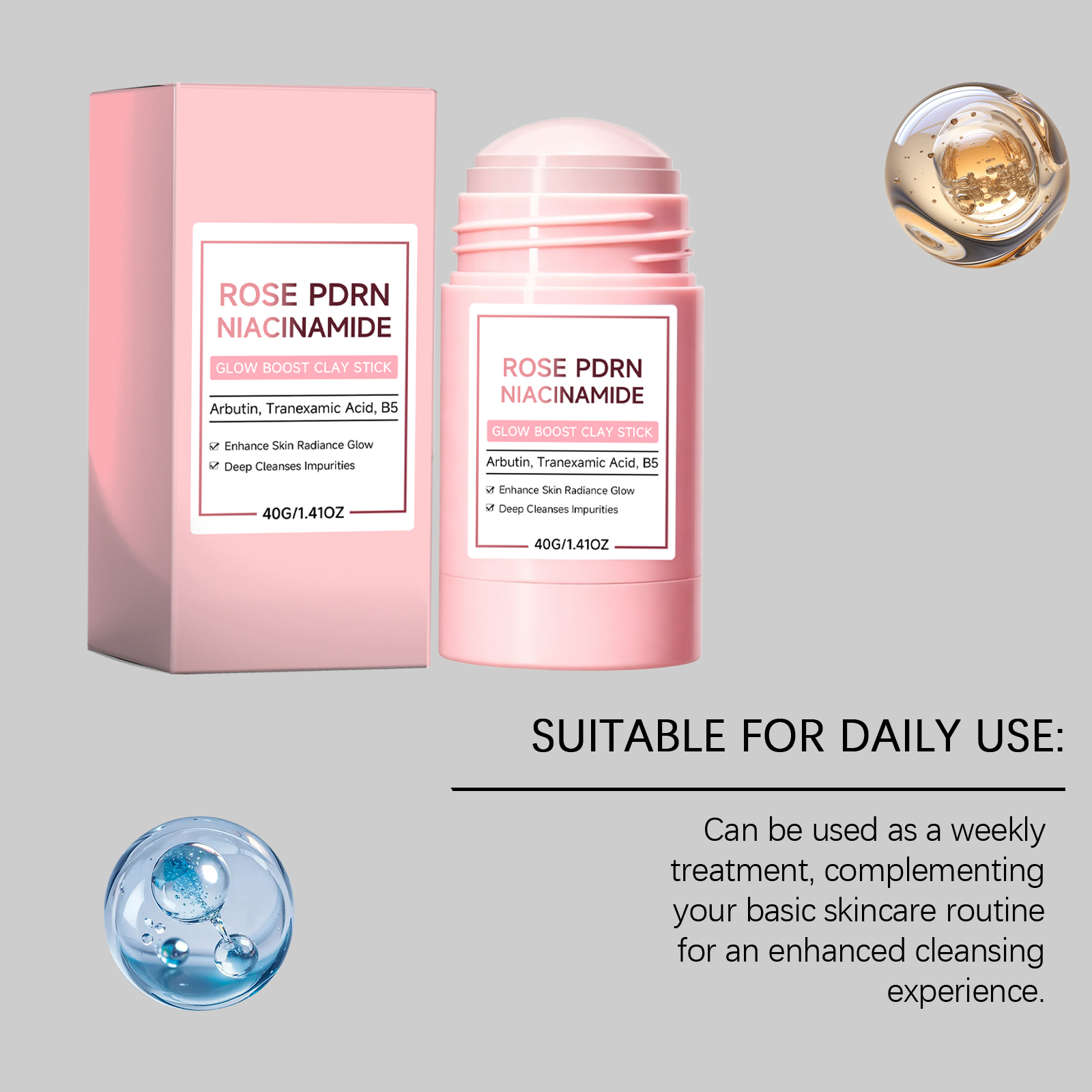 Rose Moisturizing Mask Stick Mild Cleansing Hydrating Soft Daily Convenient Smearing Type Facial Skin Care Product