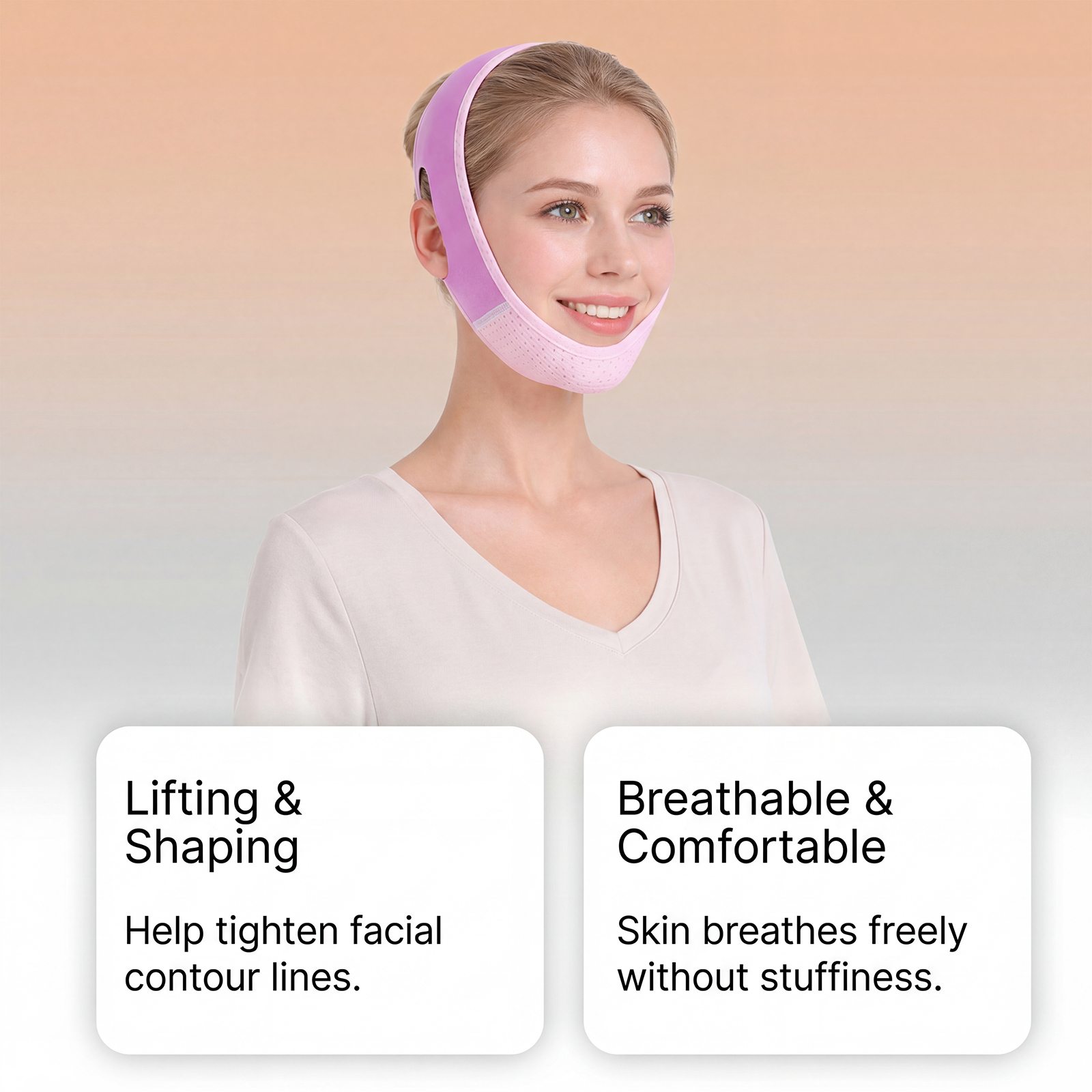 Facial Care Bandage Fit Skin Breathable SkinFriendly Comfortable Wear Daily Face Line Contour Maintenance Tool Soft Gentle Safe Mild Tender