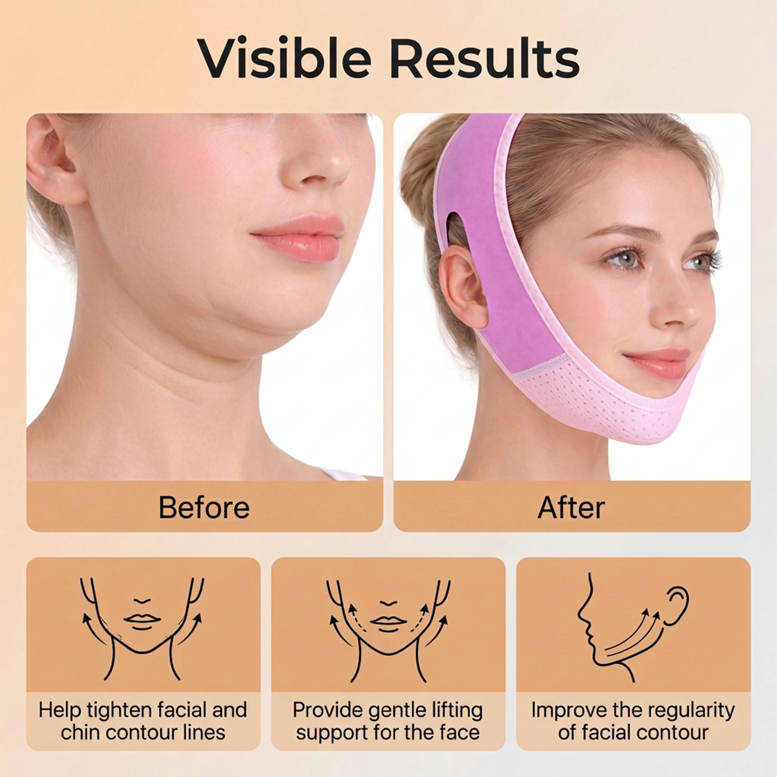 Facial Care Bandage Fit Skin Breathable SkinFriendly Comfortable Wear Daily Face Line Contour Maintenance Tool Soft Gentle Safe Mild Tender