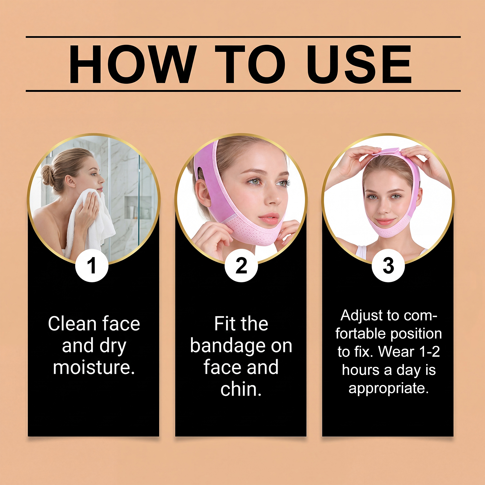 Facial Care Bandage Fit Skin Breathable SkinFriendly Comfortable Wear Daily Face Line Contour Maintenance Tool Soft Gentle Safe Mild Tender