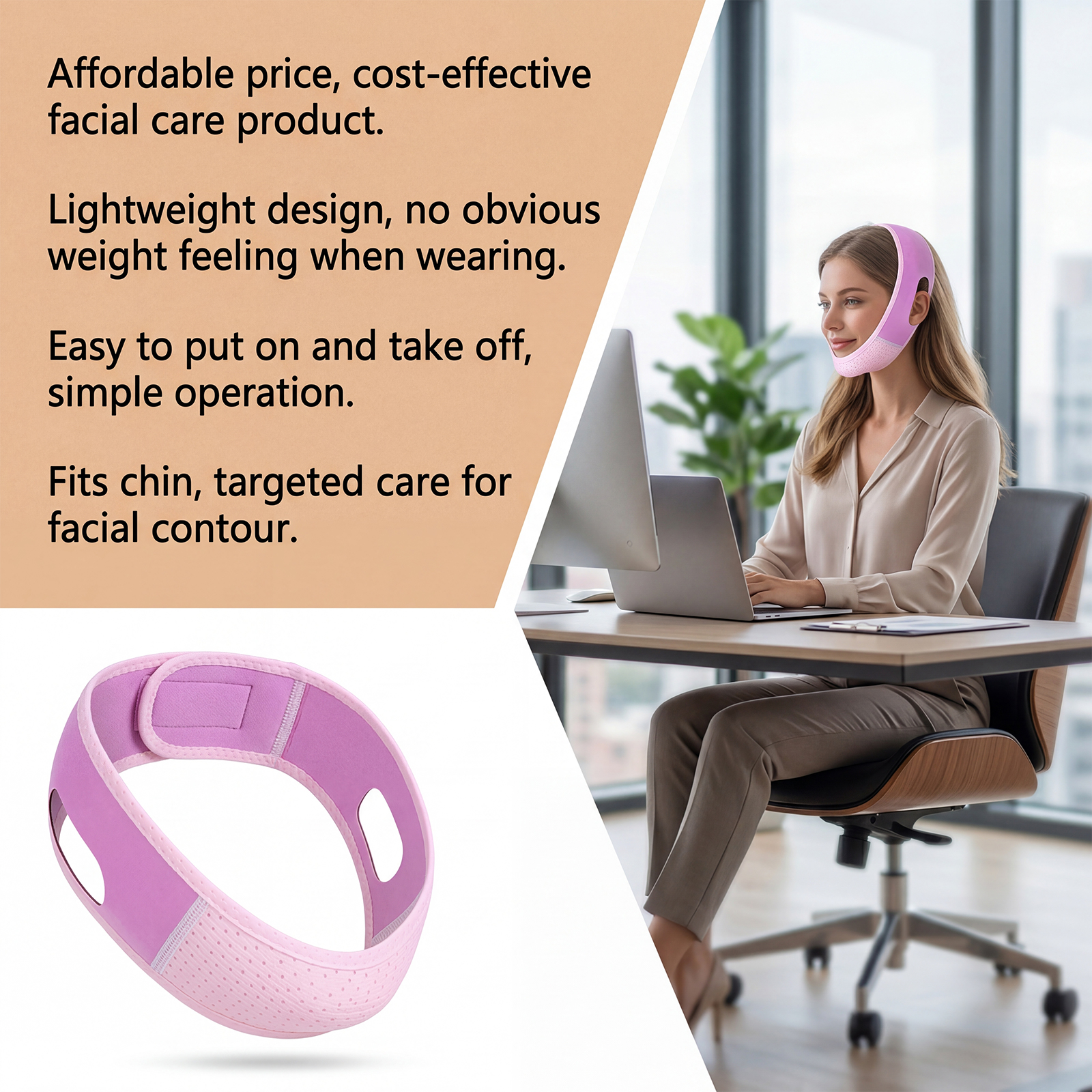 Facial Care Bandage Fit Skin Breathable SkinFriendly Comfortable Wear Daily Face Line Contour Maintenance Tool Soft Gentle Safe Mild Tender