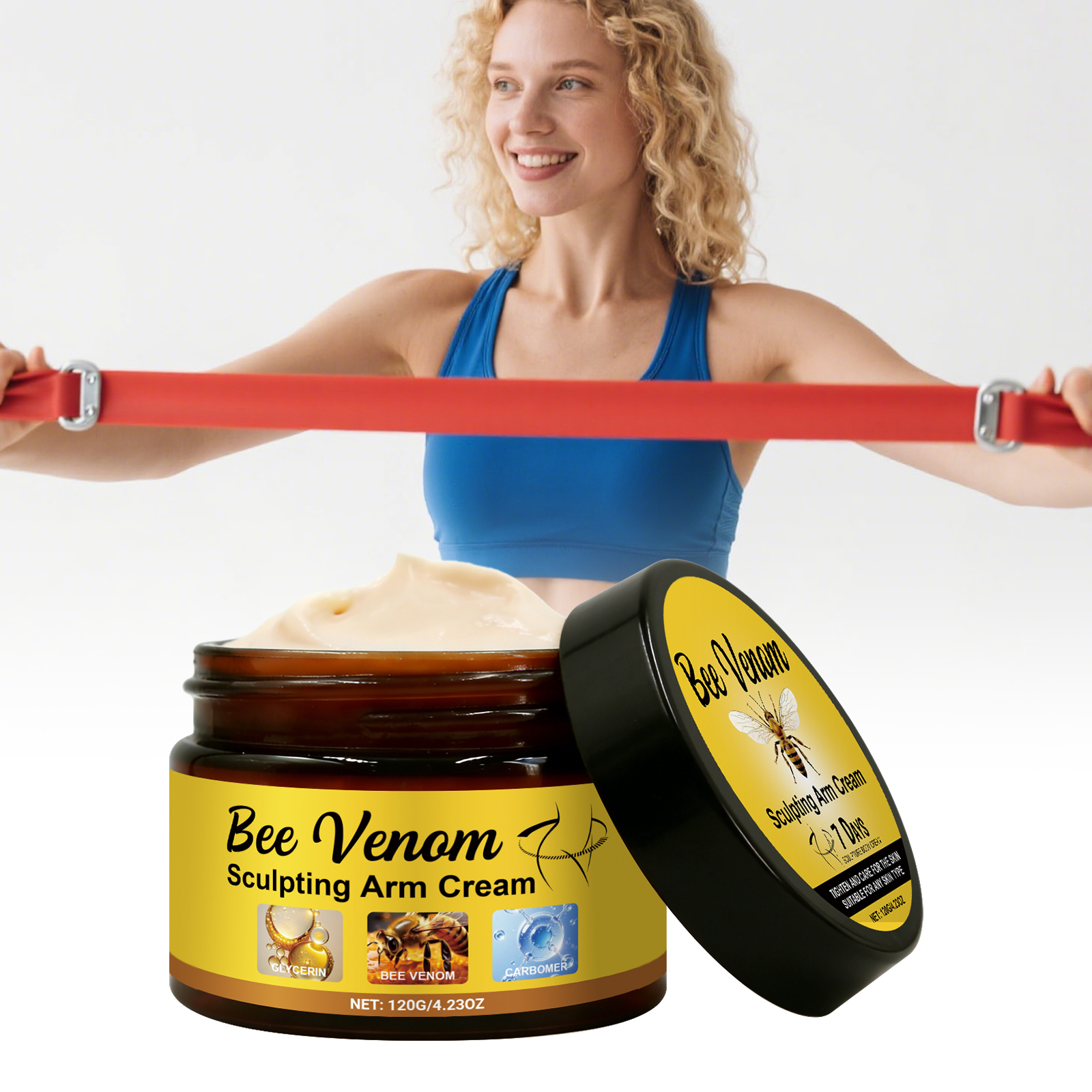 Bee Venom Body Care Cream Mild Gentle Soft Smooth Skin Line Daily Massage Treatment Lotion
