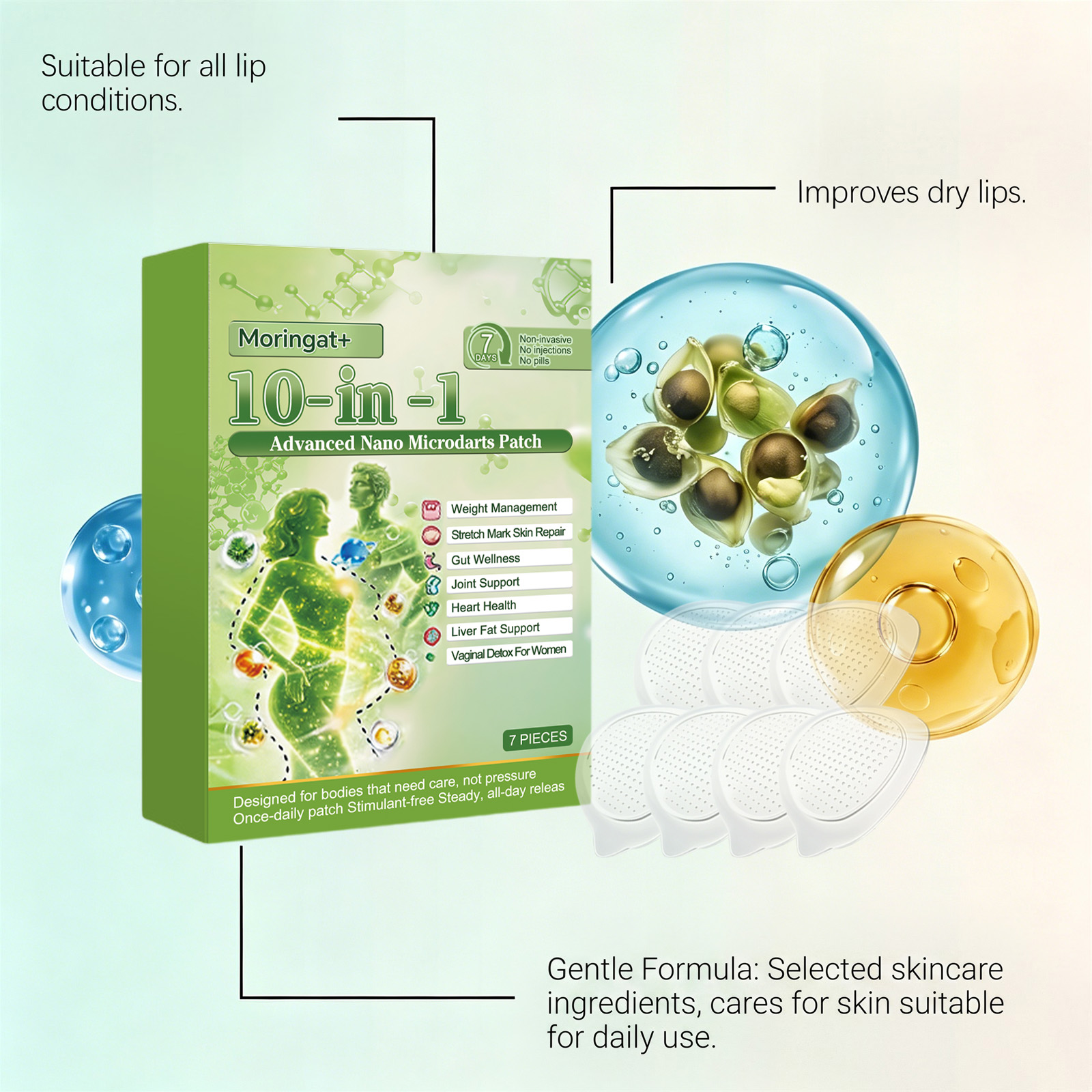 Body Care Patch Mild Formula Soft Natural Fit Skin Light Daily Body Contour Care