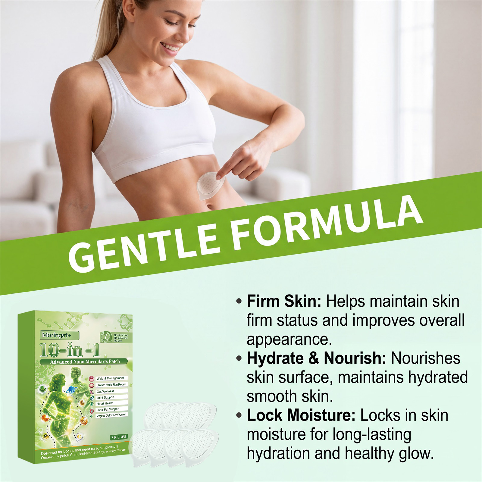 Body Care Patch Mild Formula Soft Natural Fit Skin Light Daily Body Contour Care