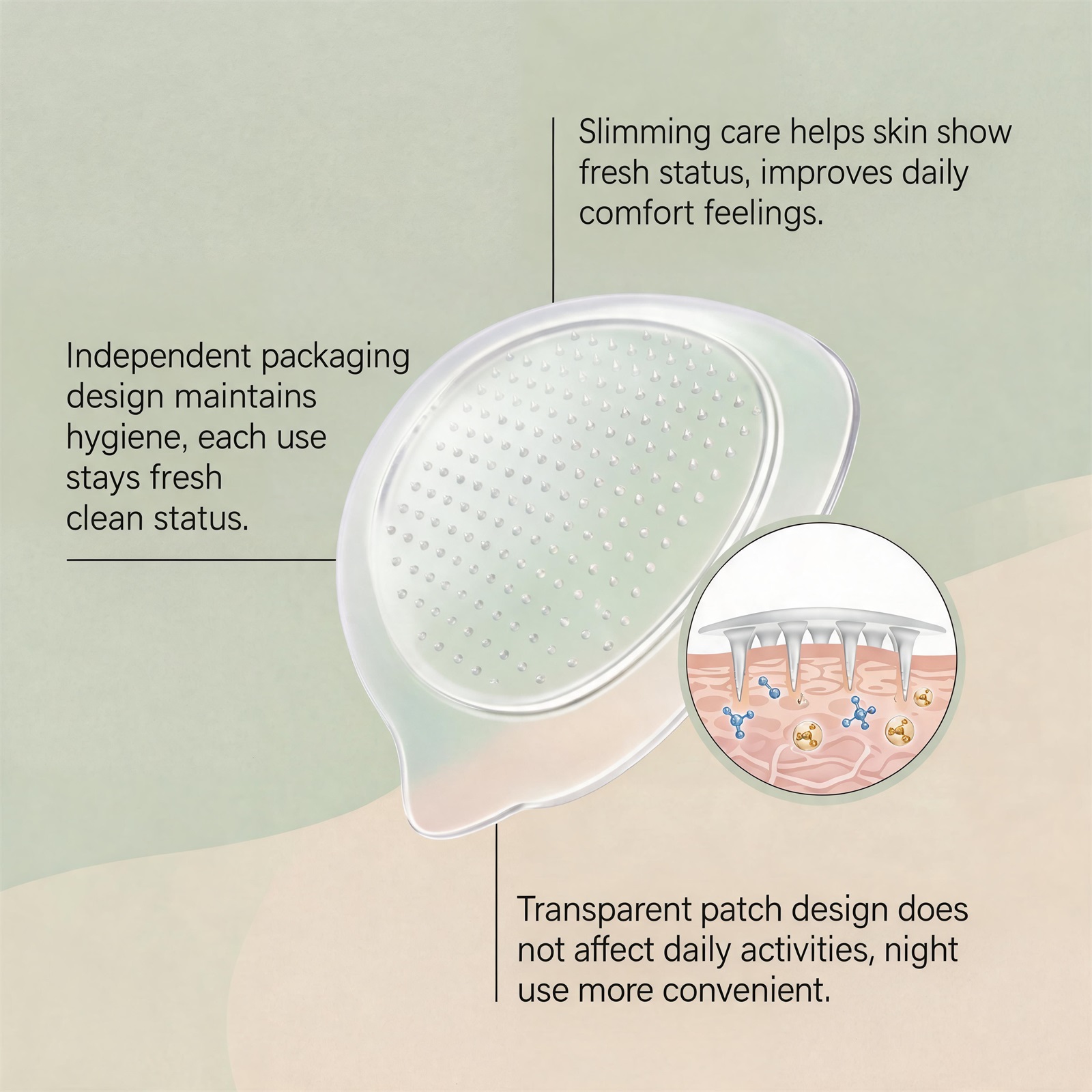 Body Care Patch Mild Formula Soft Natural Fit Skin Light Daily Body Contour Care
