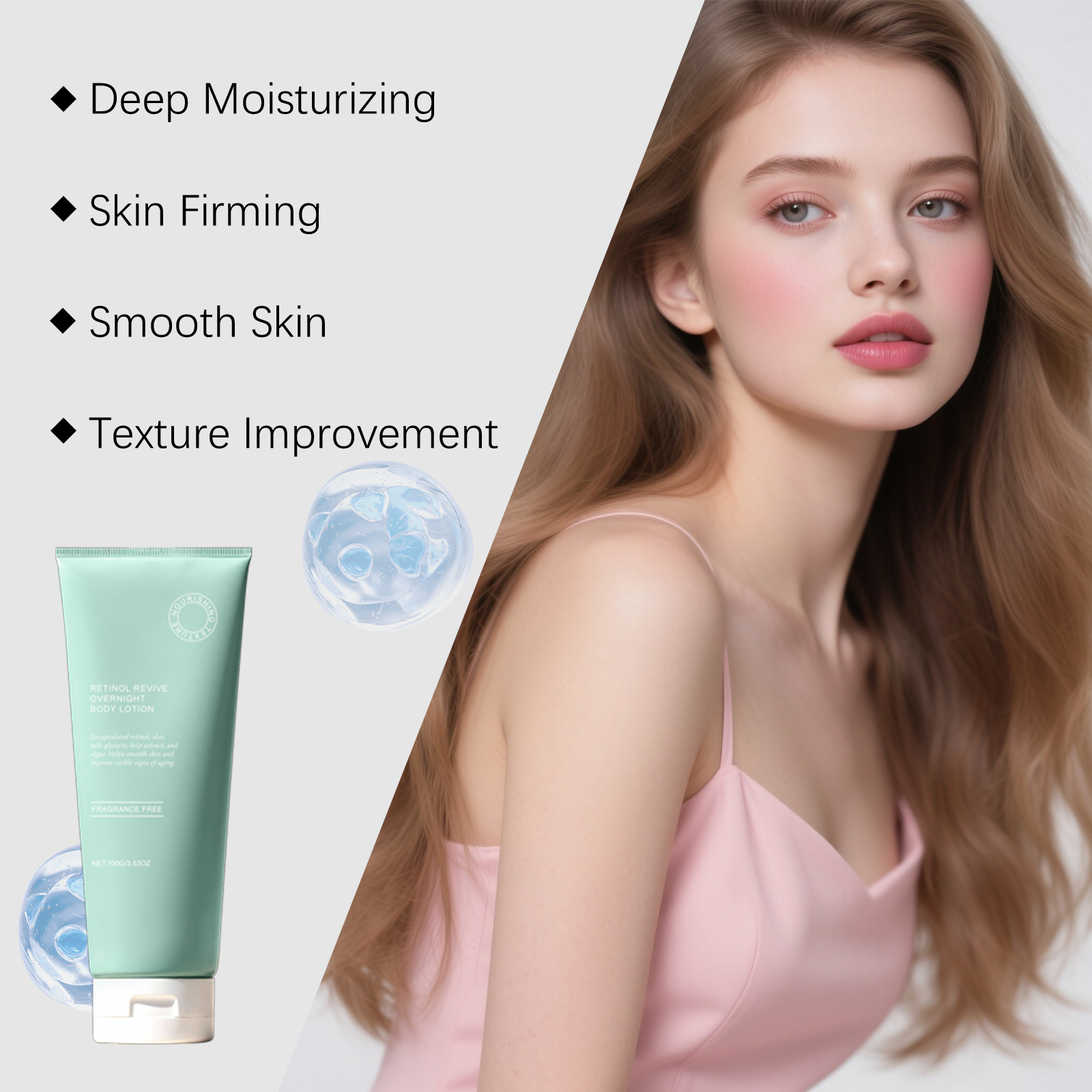 Night Moisturizing Body Lotion Gentle Nourish Elastic Soft Refreshing Non Sticky Skin Whole Body Use