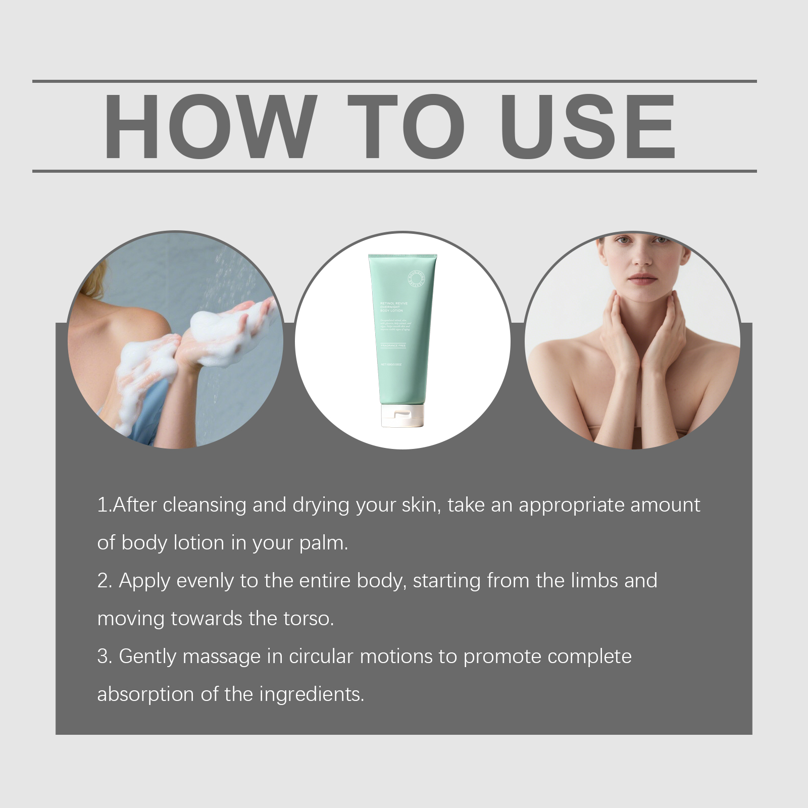 Night Moisturizing Body Lotion Gentle Nourish Elastic Soft Refreshing Non Sticky Skin Whole Body Use