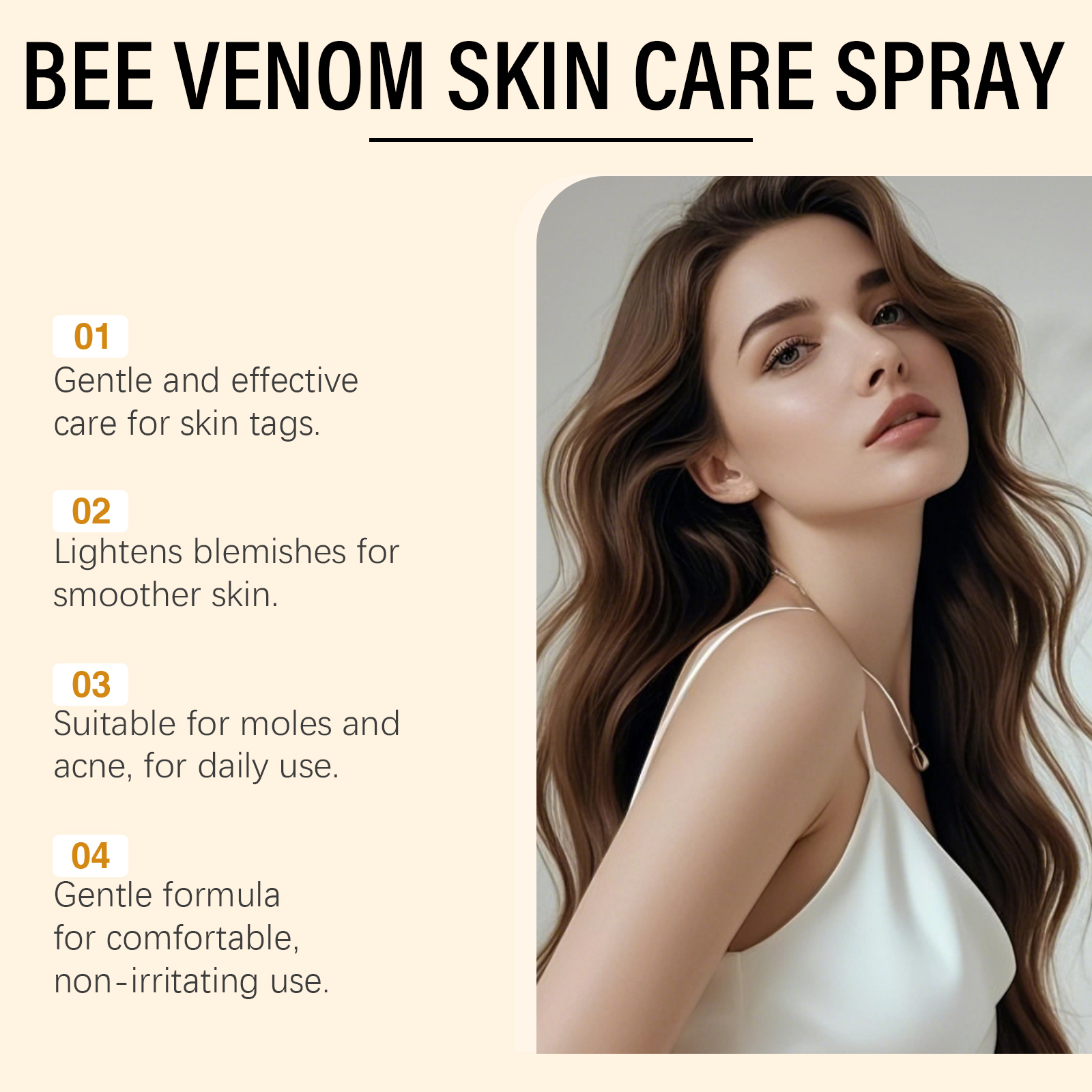 Bee Venom Skin Care Spray Mild Formula Cleanses Nourishes Gentle Care Refreshes Skin Tender Protection
