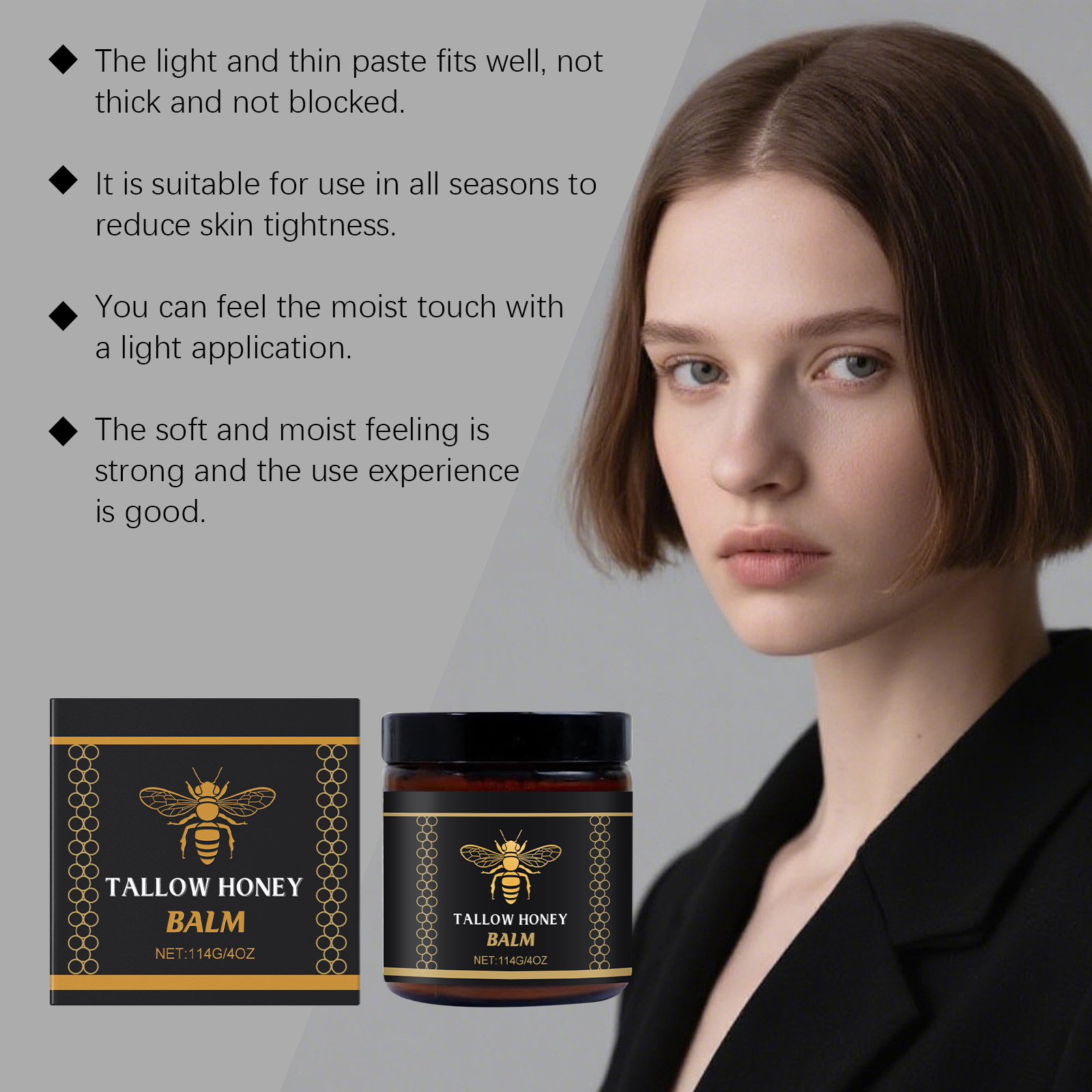 Tallow Moisturizing Nourishing Cream Gentle Hydrating Easily Absorbed Nourish Dry Skin Soft Smooth Complexion Care