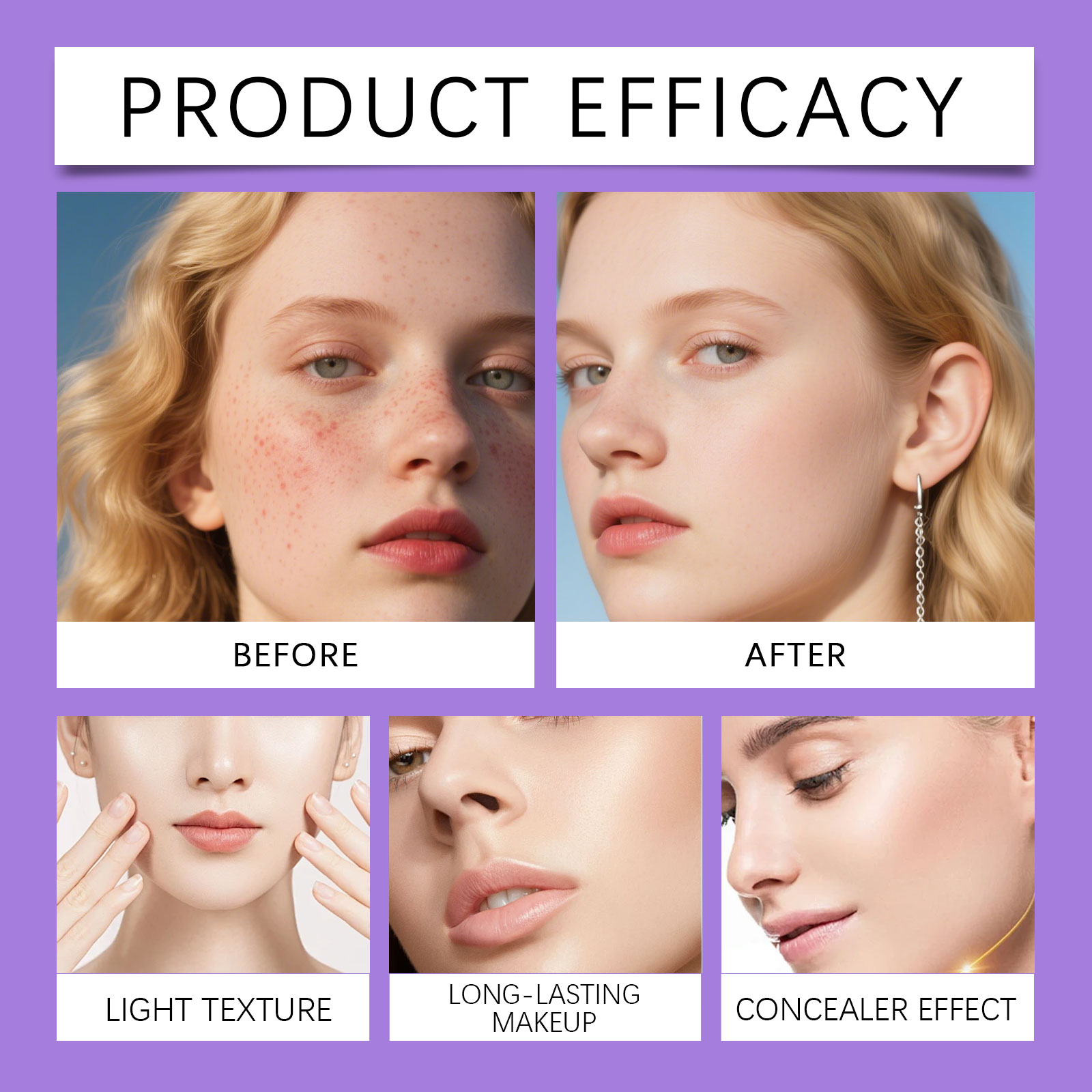 Moisturizing Essence BB Cream Lightweight Hydrating Matte Sheer Oily Dry Skin Applicable Portable Facial Concealer