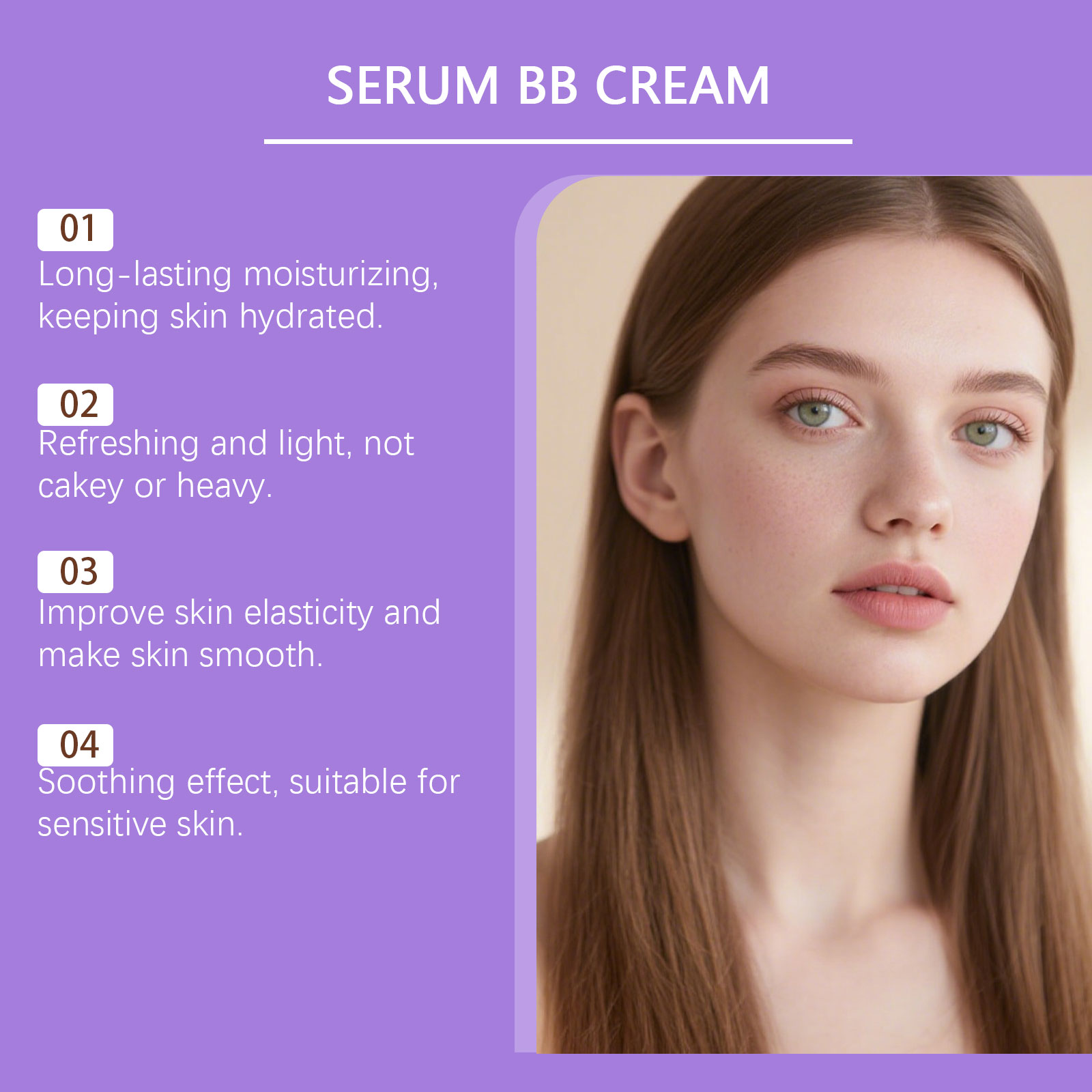 Moisturizing Essence BB Cream Lightweight Hydrating Matte Sheer Oily Dry Skin Applicable Portable Facial Concealer