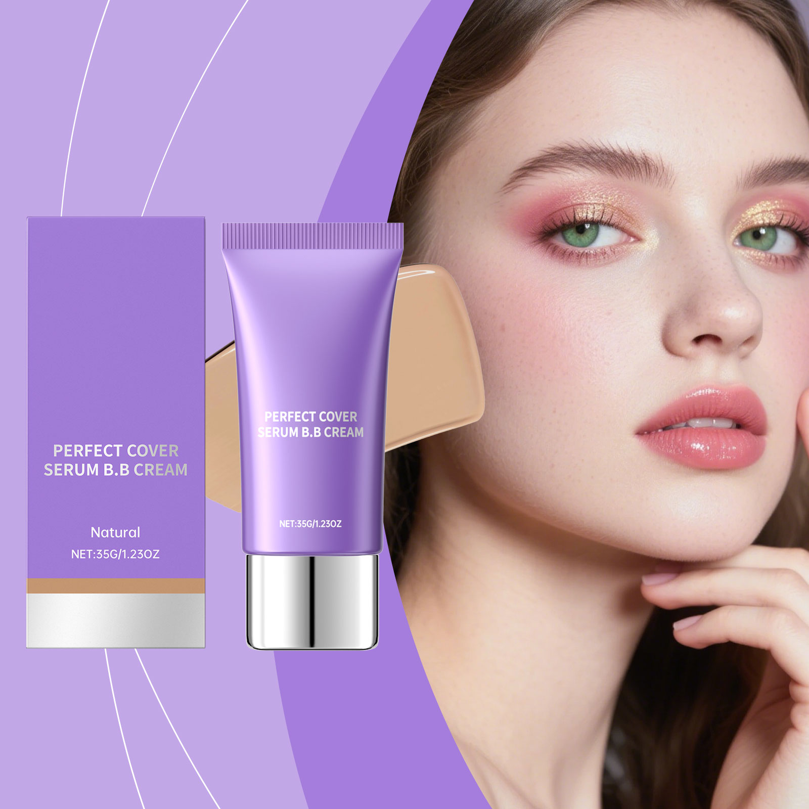 Moisturizing Essence BB Cream Lightweight Hydrating Matte Sheer Oily Dry Skin Applicable Portable Facial Concealer