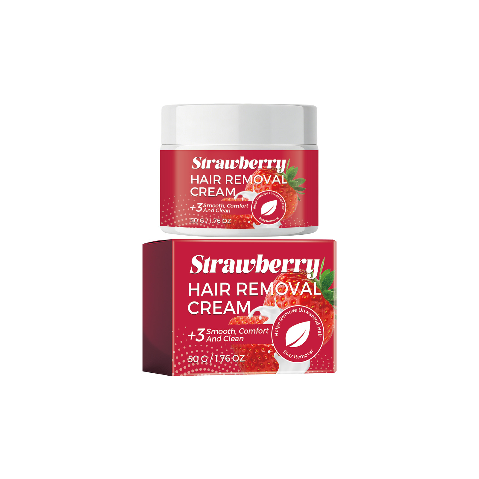 Strawberry Soft Hair Removal Cream Daily Cleansing Body Skin Moisturizing Comfortable Easy Rinse Fresh Portable Depilatory Ointment