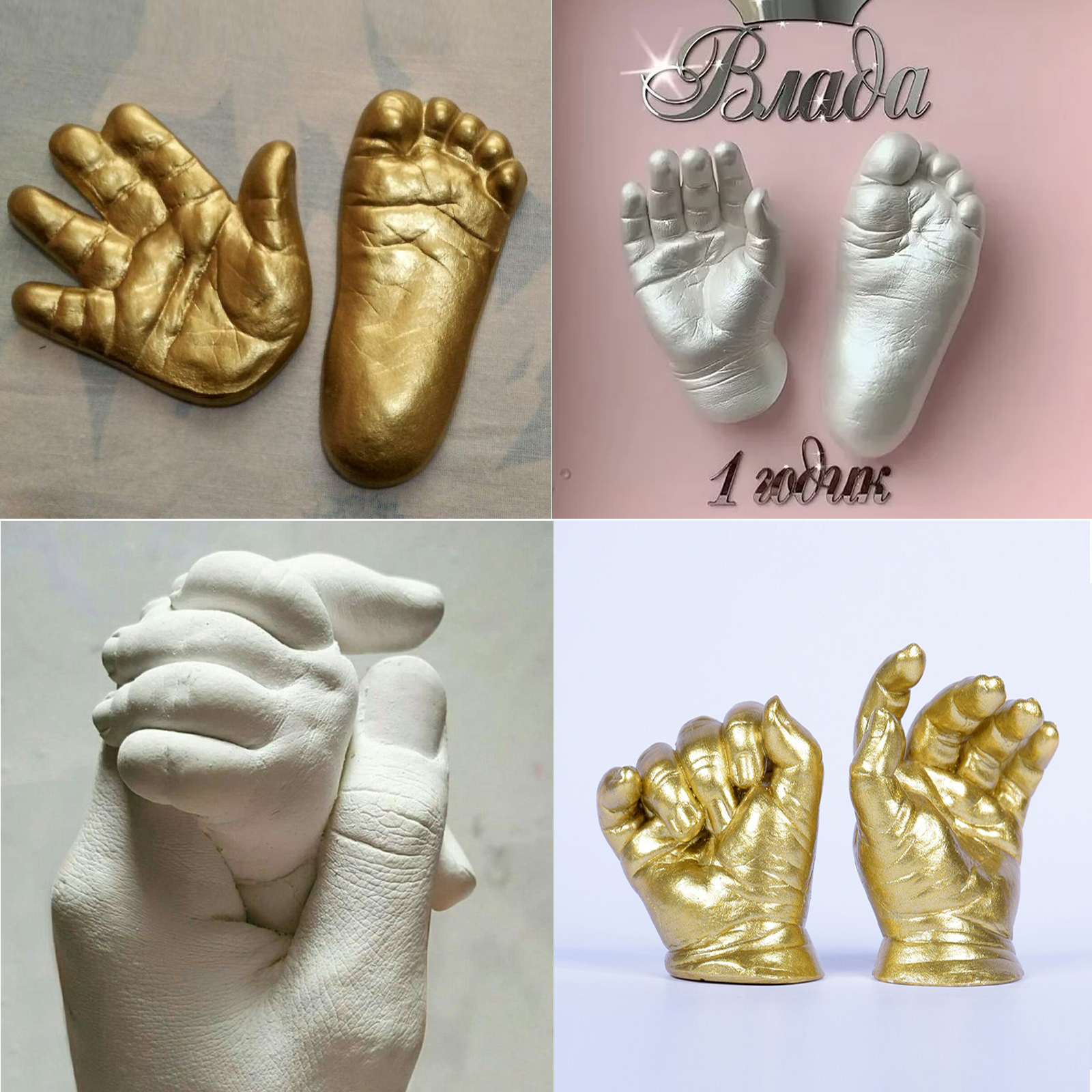 Baby Hand Molding Powder Set Creative 3D Hand Foot Print Clone Model Powder For Baby Full Moon Hundred Days Souvenir