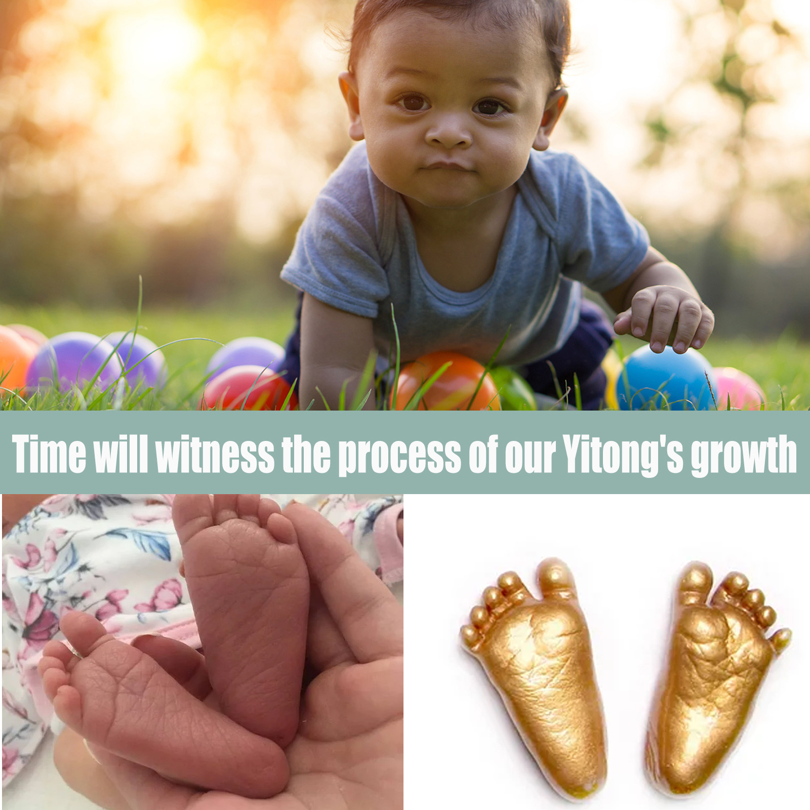 Baby Hand Molding Powder Set Creative 3D Hand Foot Print Clone Model Powder For Baby Full Moon Hundred Days Souvenir