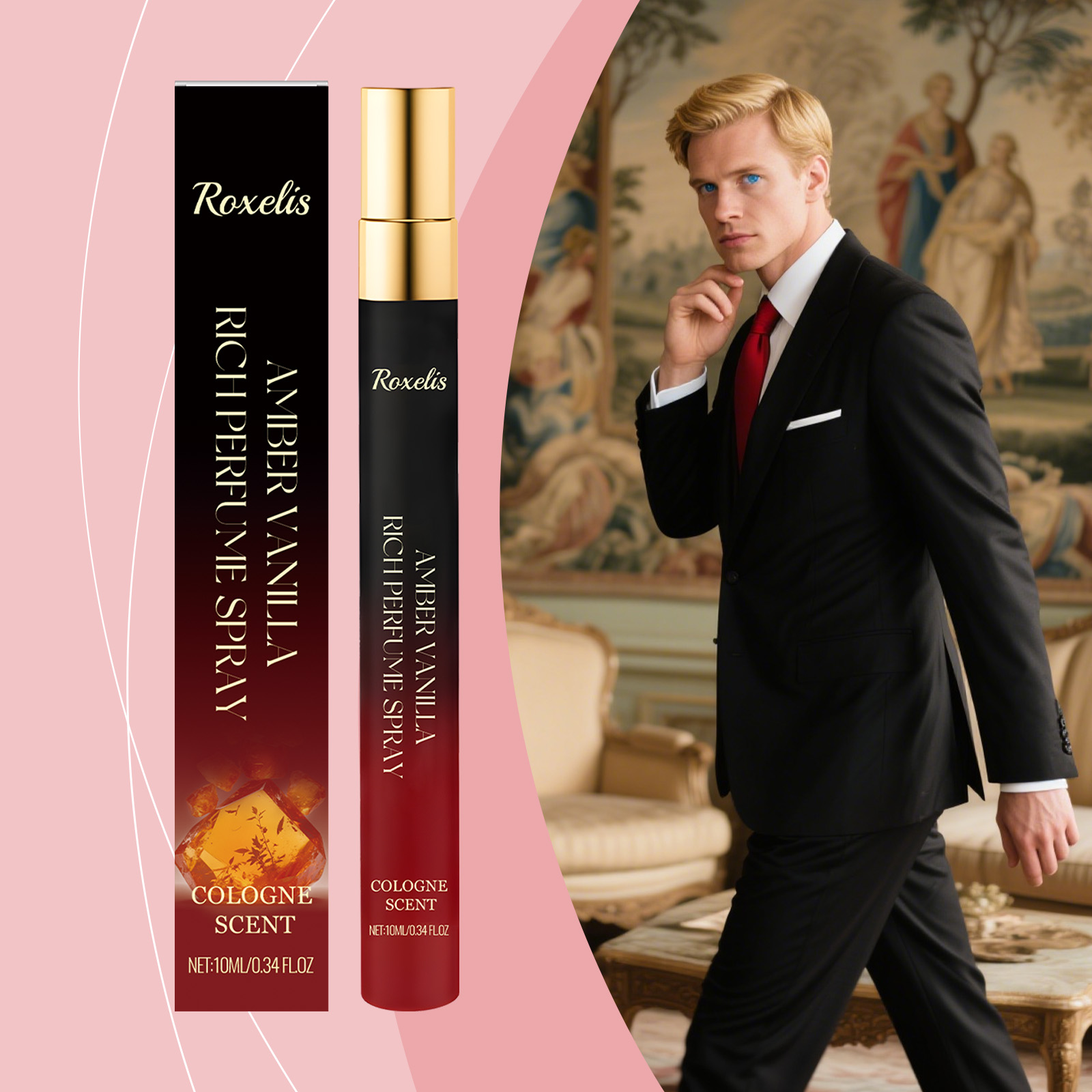 Amber Cologne Rich Perfume Spray Woody Fresh Personal Charm Daily Commute Long Lasting Multi Layer Fragrance