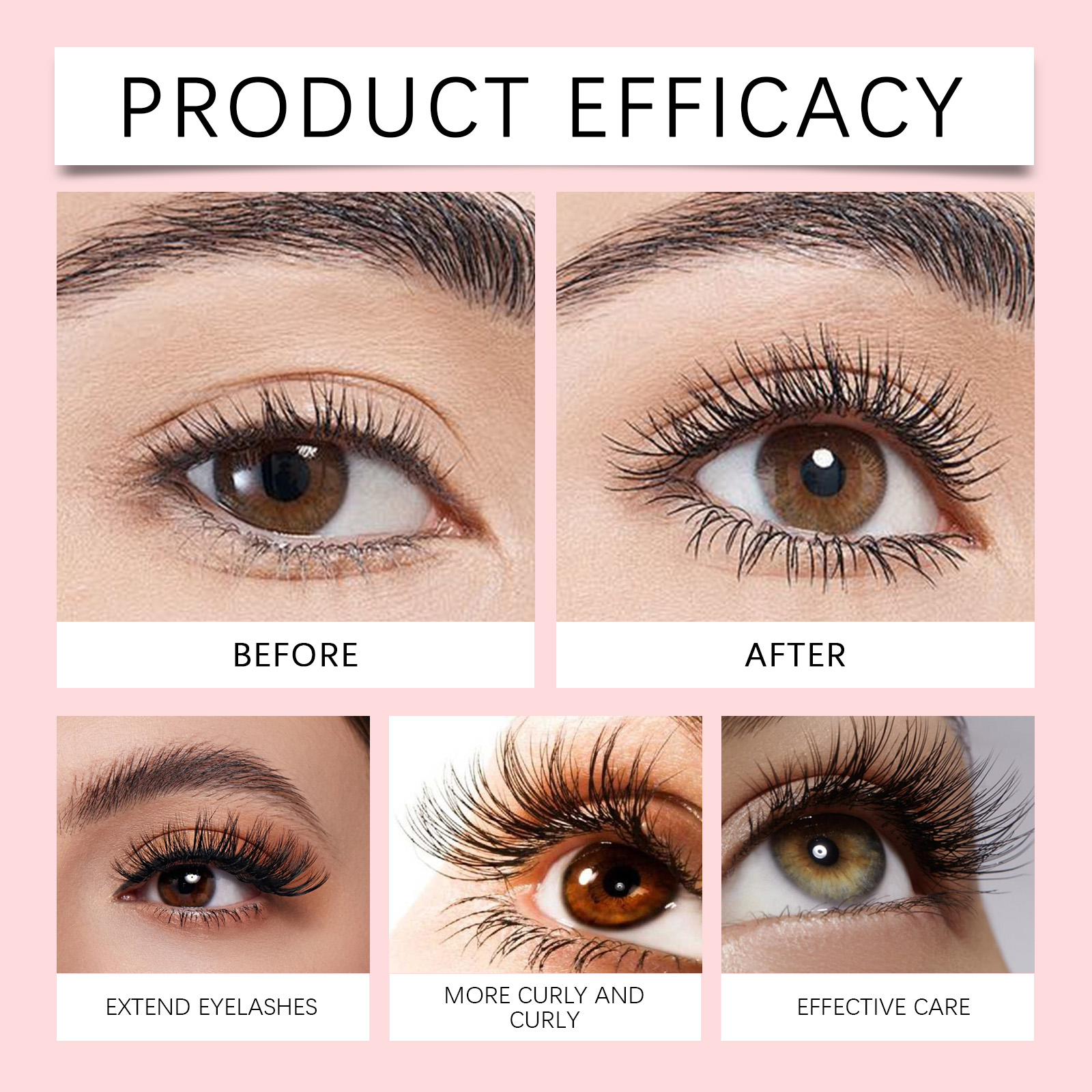 Eyelash Growth Serum Daily Gentle Care Natural Slender Eyelashes Moisturizing Nourishing Eye Lashes Liquid