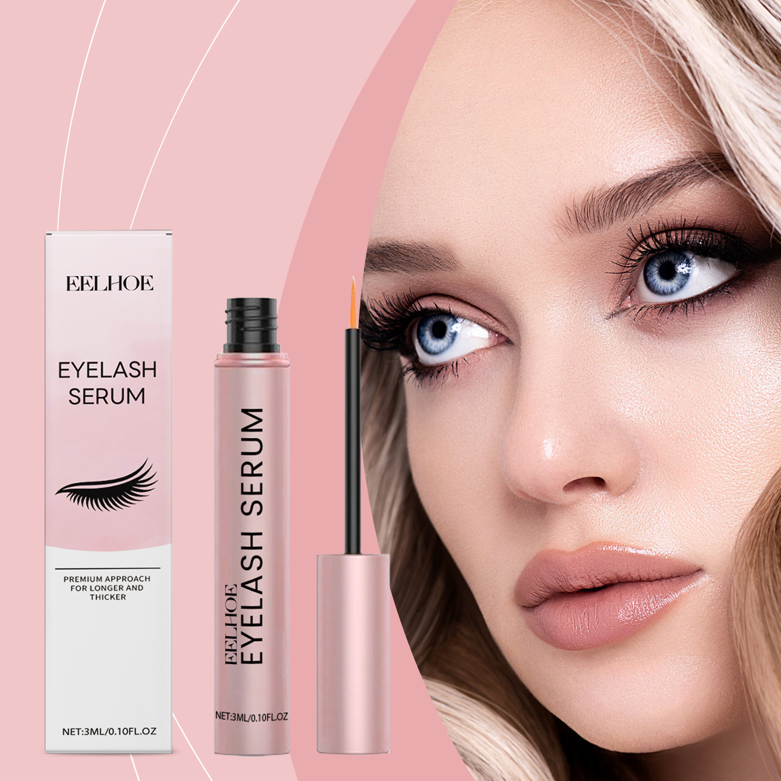 Eyelash Growth Serum Daily Gentle Care Natural Slender Eyelashes Moisturizing Nourishing Eye Lashes Liquid