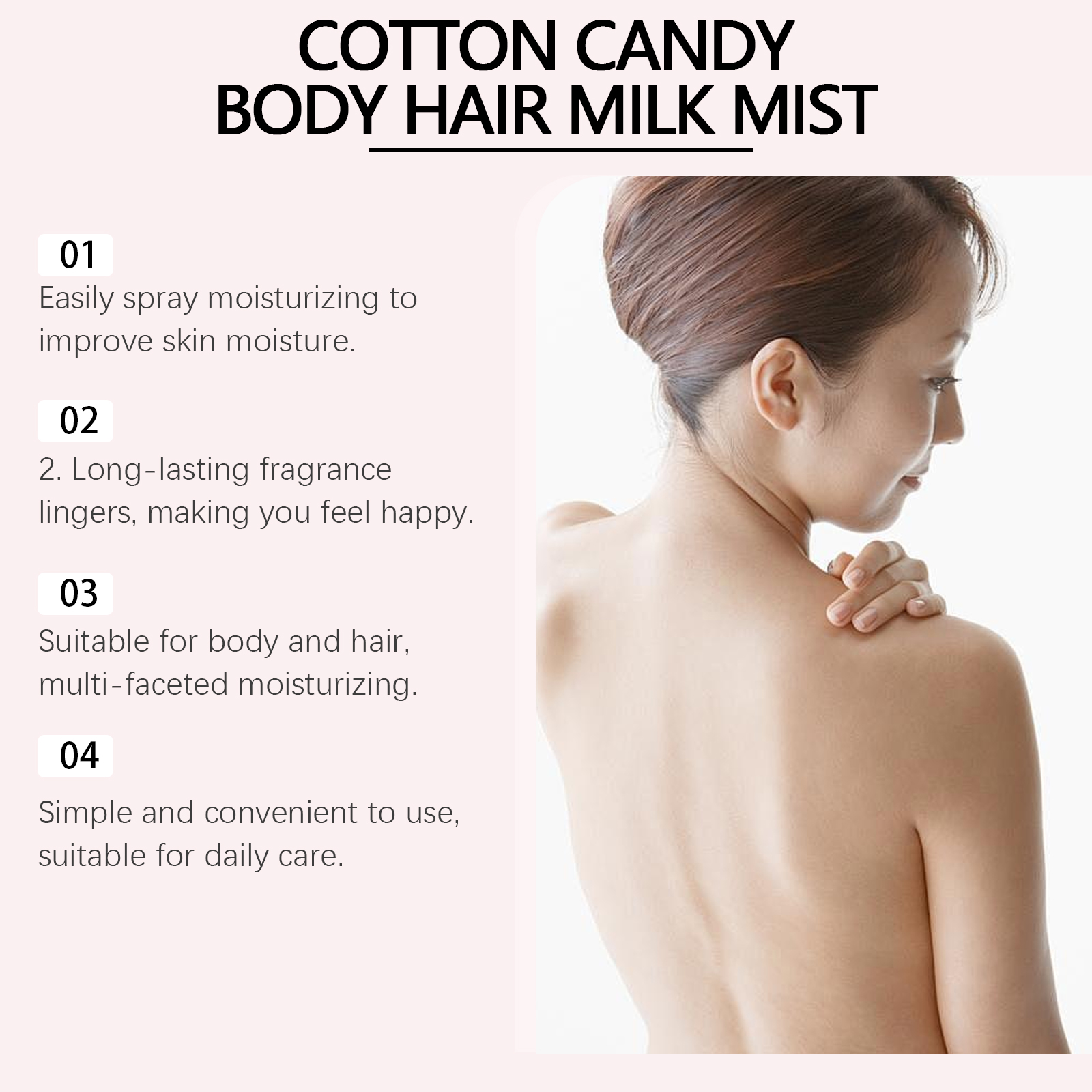 Body Moisturizing Spray Marshmallow Hydrating Nourishing Refreshing For Hair And Whole Body Use