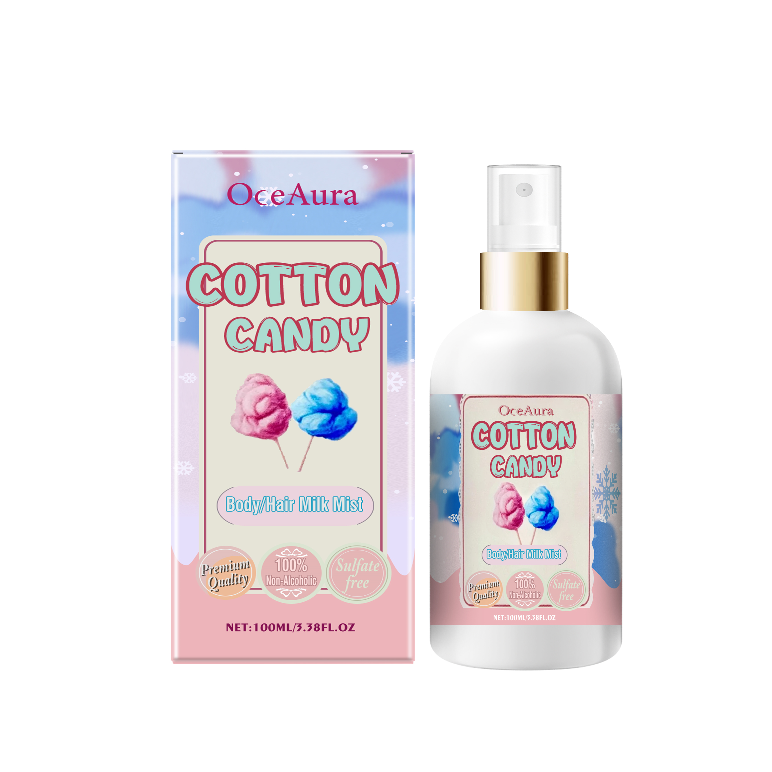 Body Moisturizing Spray Marshmallow Hydrating Nourishing Refreshing For Hair And Whole Body Use