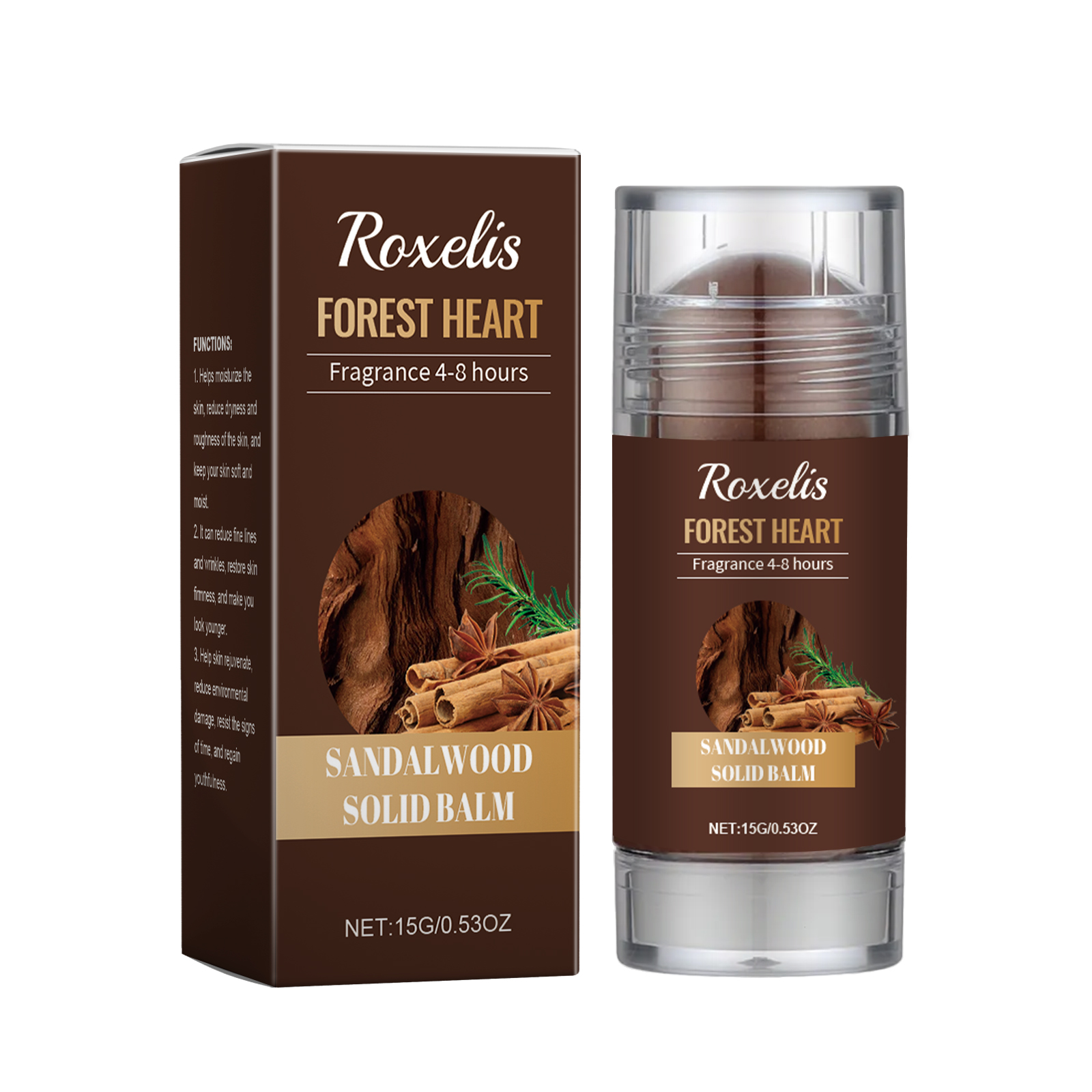 Sandalwood Solid Balm Natural Light Fragrance Fresh Long Lasting Daily Dating Charming Attraction Portable Solid Balm
