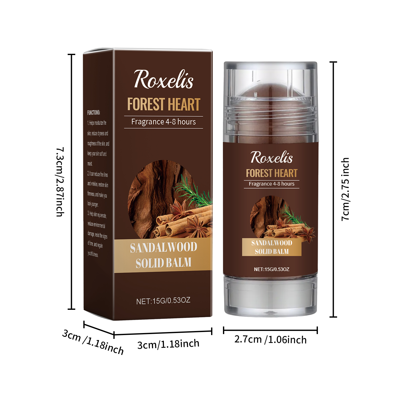 Sandalwood Solid Balm Natural Light Fragrance Fresh Long Lasting Daily Dating Charming Attraction Portable Solid Balm