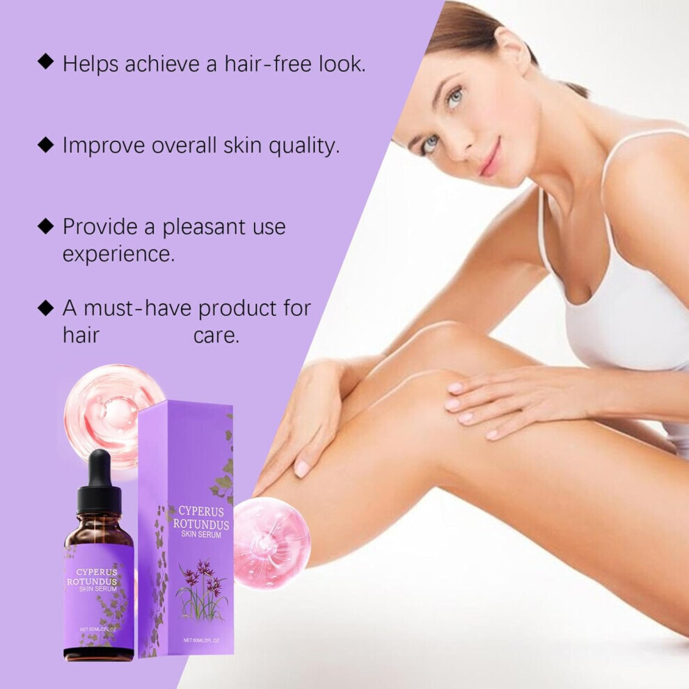 Cyperglow - Cyperus Rotundus Skin Serum, 60ml Cyperus Rotundus Oil for Hair Removal, Effective Hair Removal Solution, Natural Gentle Cyberglow Oil