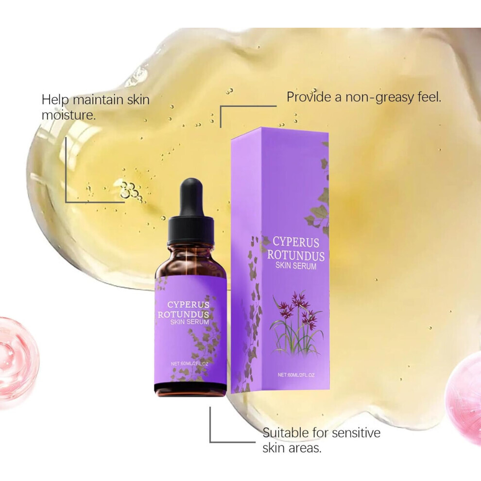 Cyperglow - Cyperus Rotundus Skin Serum, 60ml Cyperus Rotundus Oil for Hair Removal, Effective Hair Removal Solution, Natural Gentle Cyberglow Oil