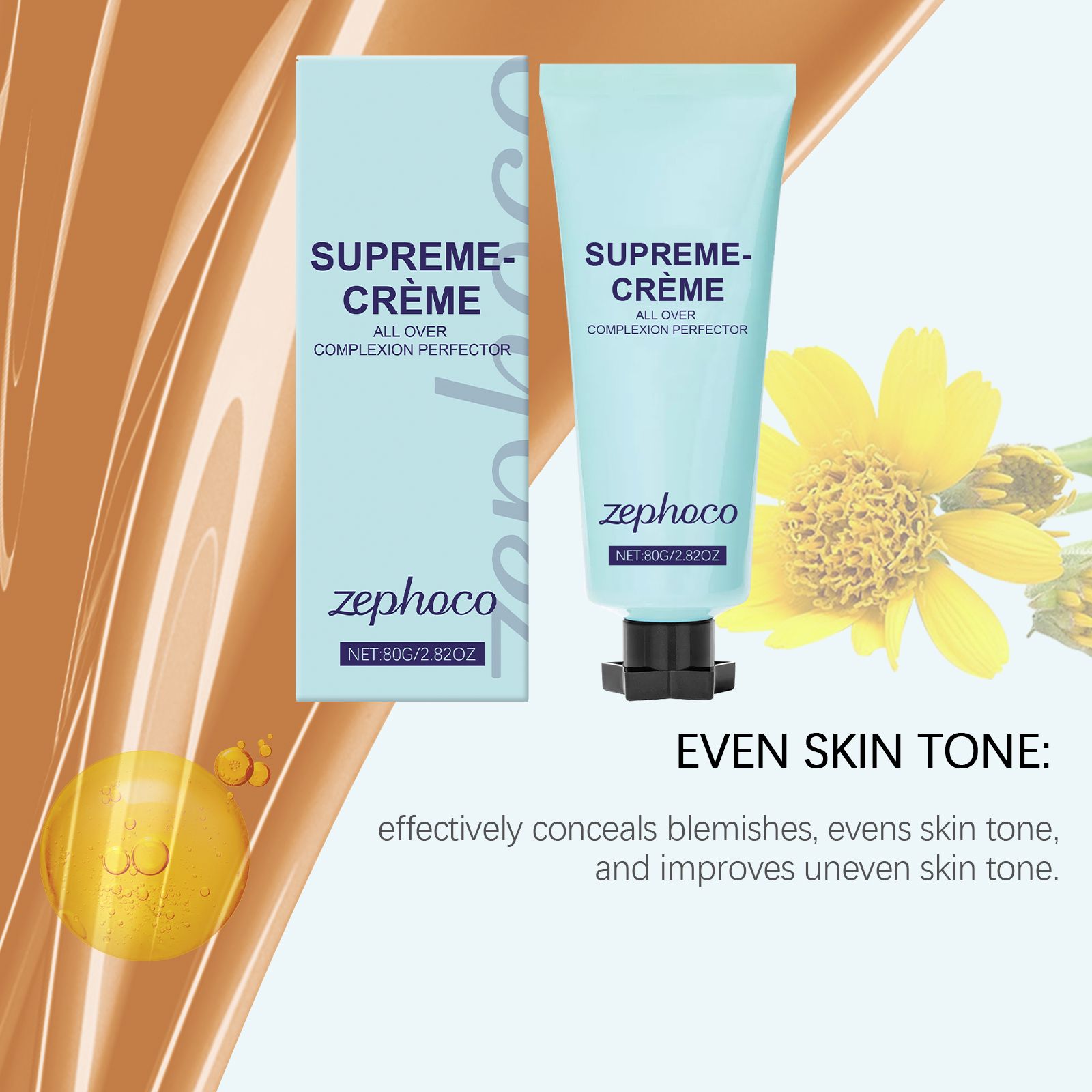 Concealer Cream For Face And Body Lightweight Coverage Hydrating Brightening Long Lasting Daily Makeup
