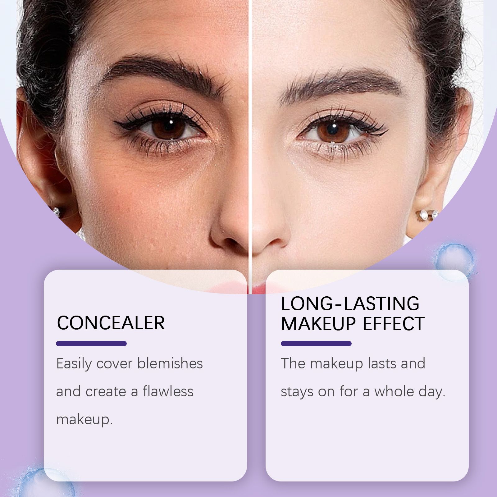 Ivory Concealer Palette Sweat Resistant Long Lasting Natural Coverage Matte Finish For Daily Makeup