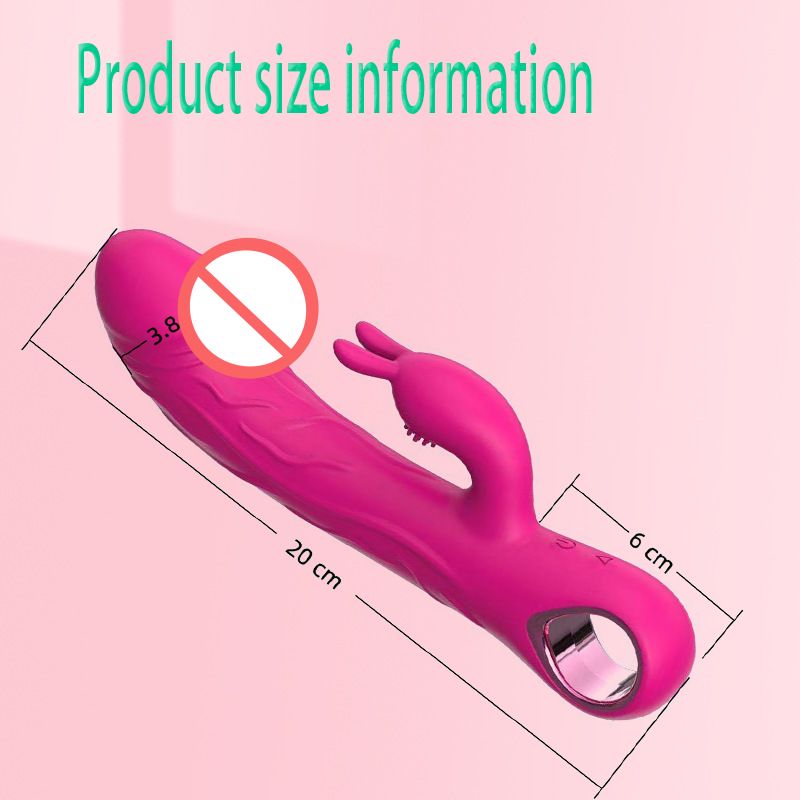 Rabbit Vibrator for Women Vibrating Wand Couples Flirting Female Masturbator Adult Toy Double Head Dual 10 Frequency Sex Toy Romantic Gift for Her