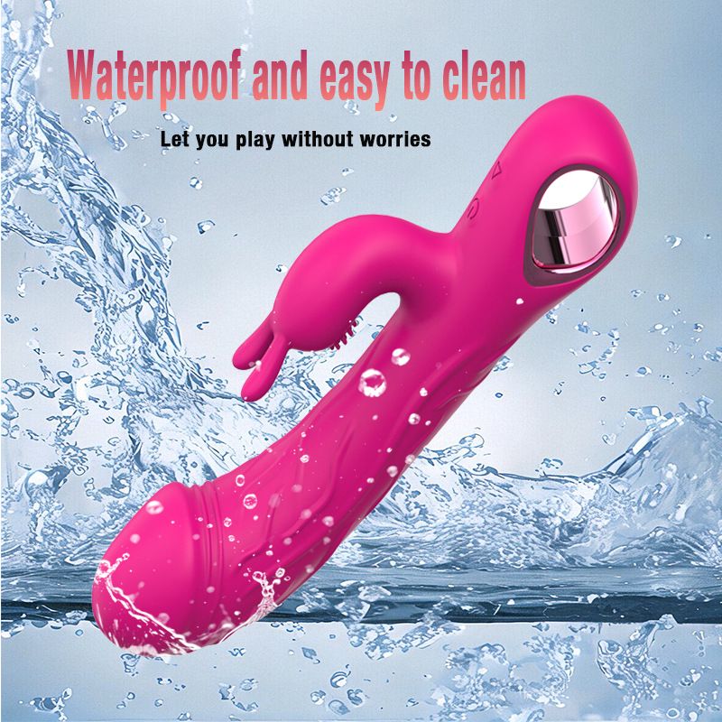 Rabbit Vibrator for Women Vibrating Wand Couples Flirting Female Masturbator Adult Toy Double Head Dual 10 Frequency Sex Toy Romantic Gift for Her
