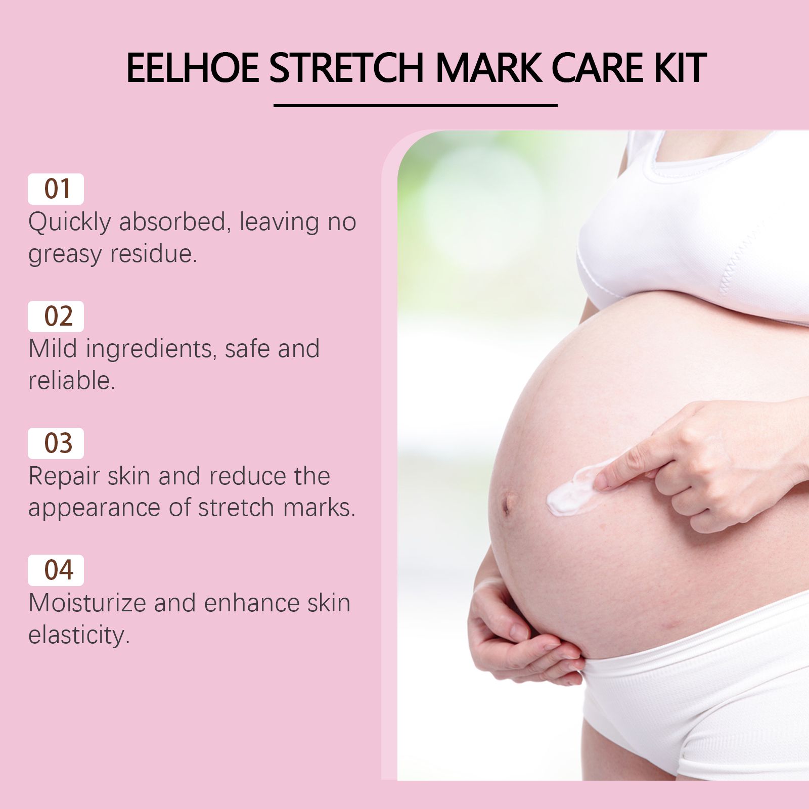 Body Skin Care Set With Grape Seed Coconut And Shea Butter For Stretch Mark Care