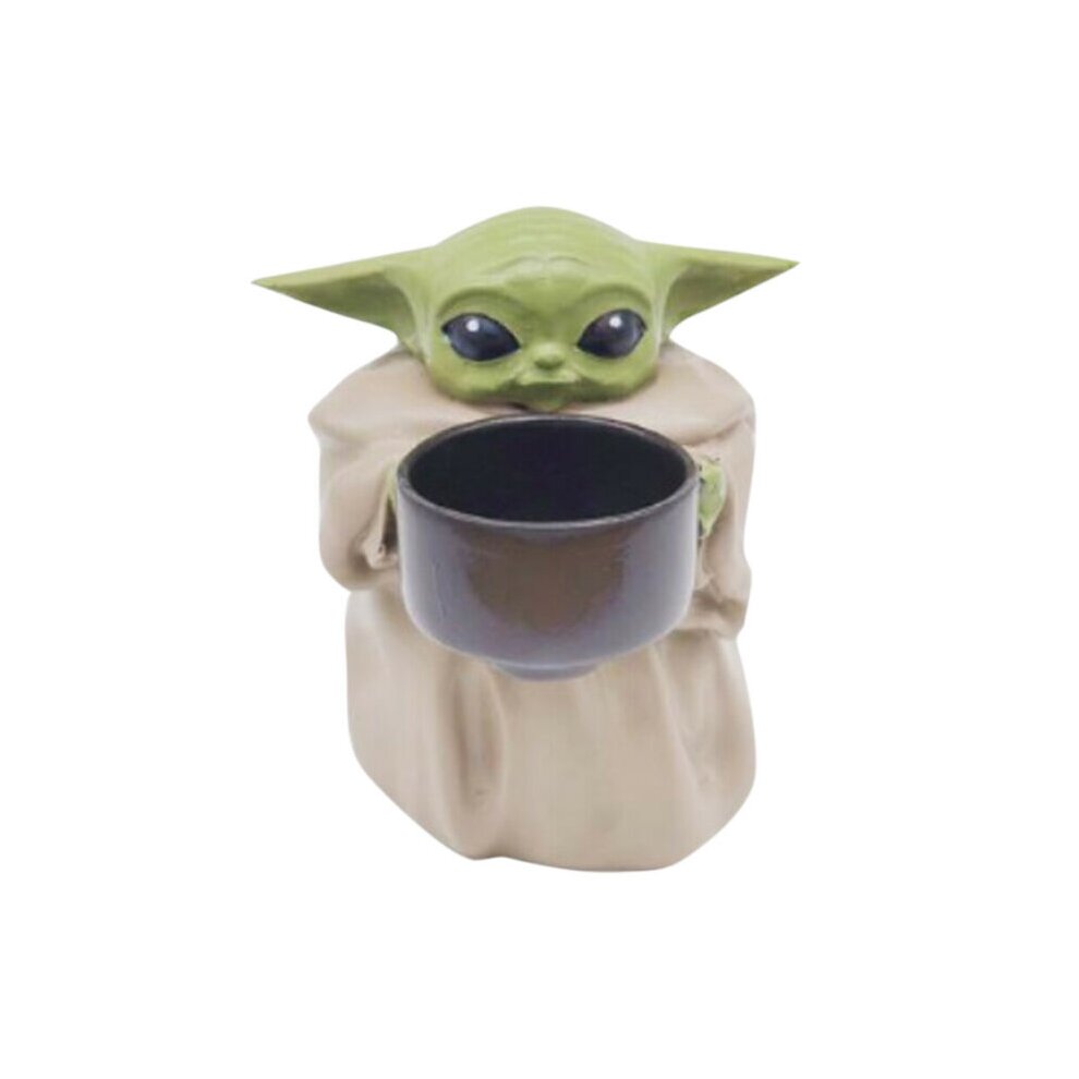 Star Wars Mandalorian Baby Yoda Planter Pot ''The Child Holding Cup'' Model Toys