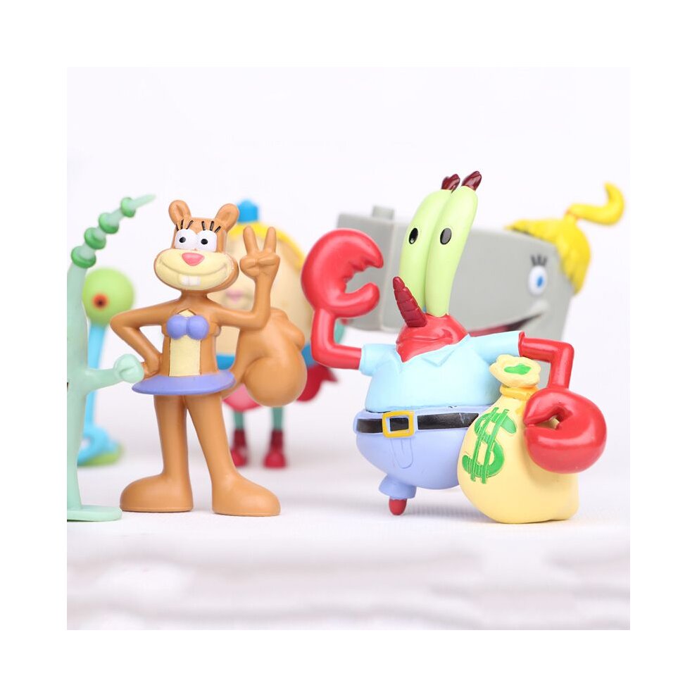 12PCS SpongeBob Action Figure SquarePants Patrick Sandy Gary Cake Topper Toys