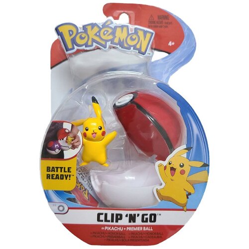 (Pikachu) Pokemon Battle Figure Pack Clip N Go Pokeball Premier Ball Sobble Jigglypuff T