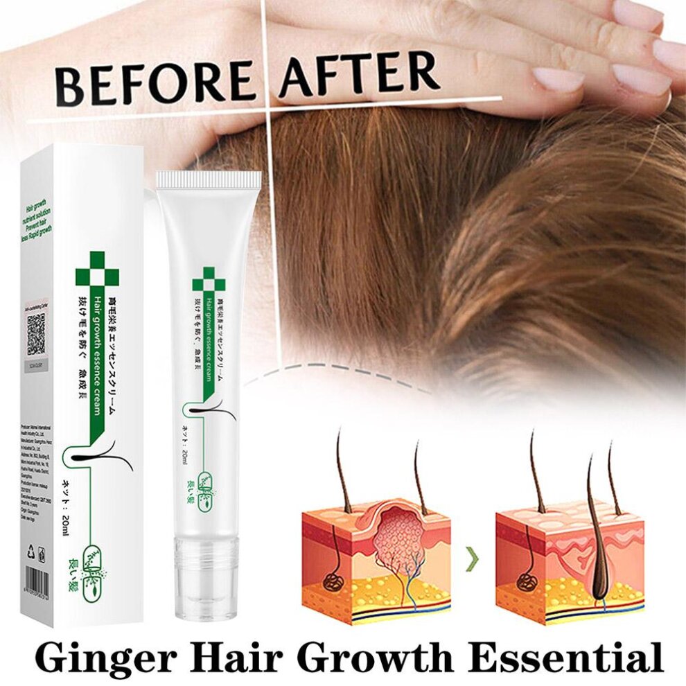 Hair Line Growth Serum Derma Scalp Triple Roll Hair Anti Products Hair Essence Massager Regrow Loss Hair Fast 20ML