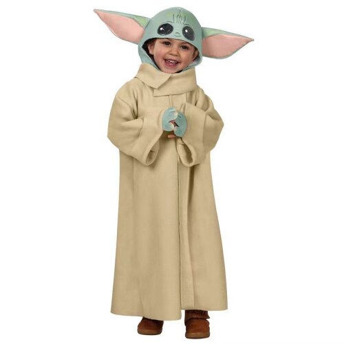 (S) Baby Yoda Mandalorian Star War Kids Cosplay Costume Halloween Outfit Boys Full Set Children Dress Up