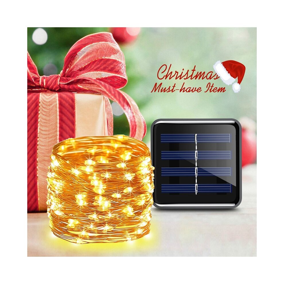 (20M 200LEDs~Warm White) 10M 20M LED Solar String Fairy Lights Xmas Decor